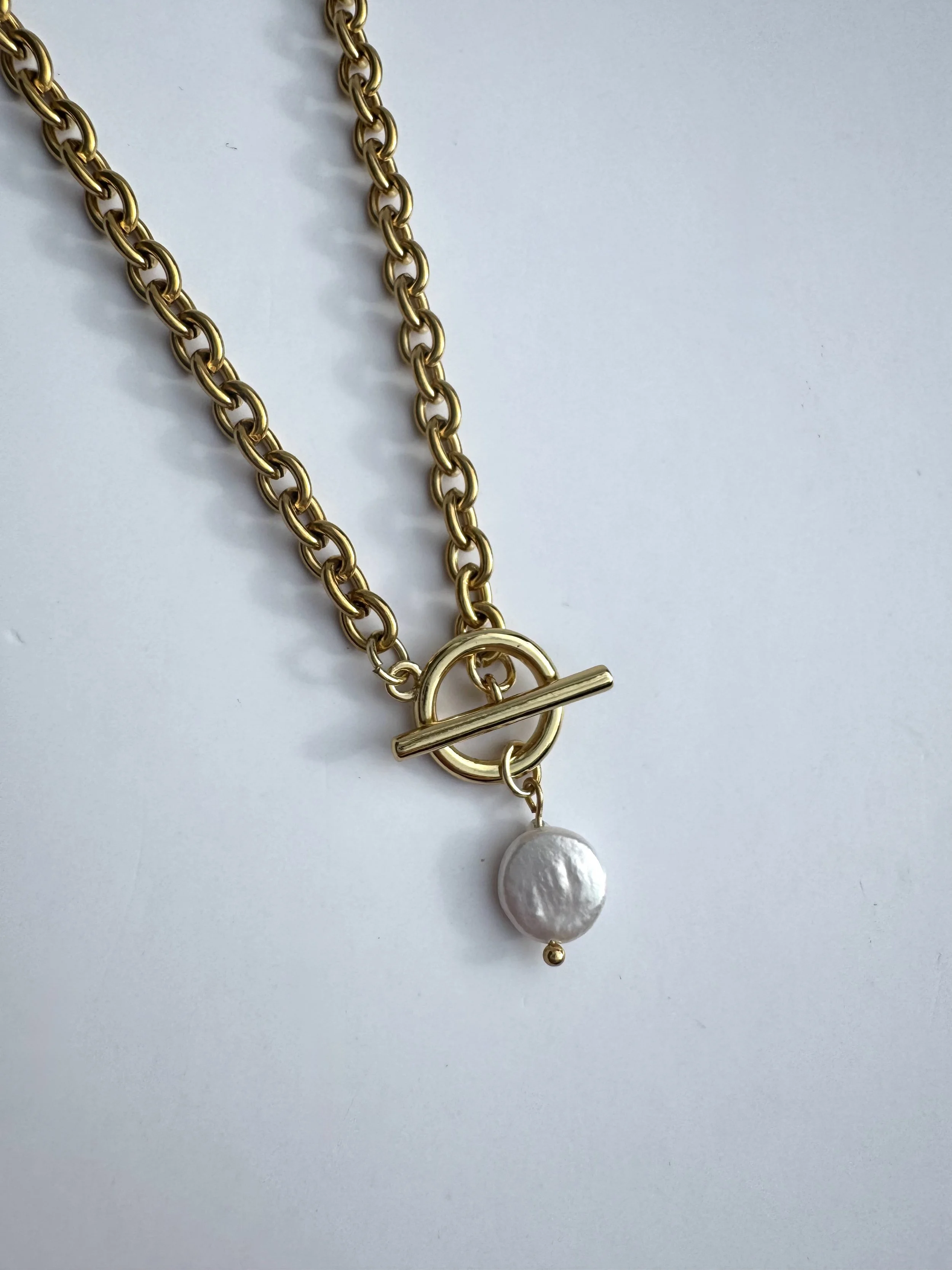 18K Gold Plated Pearl Drop Necklace