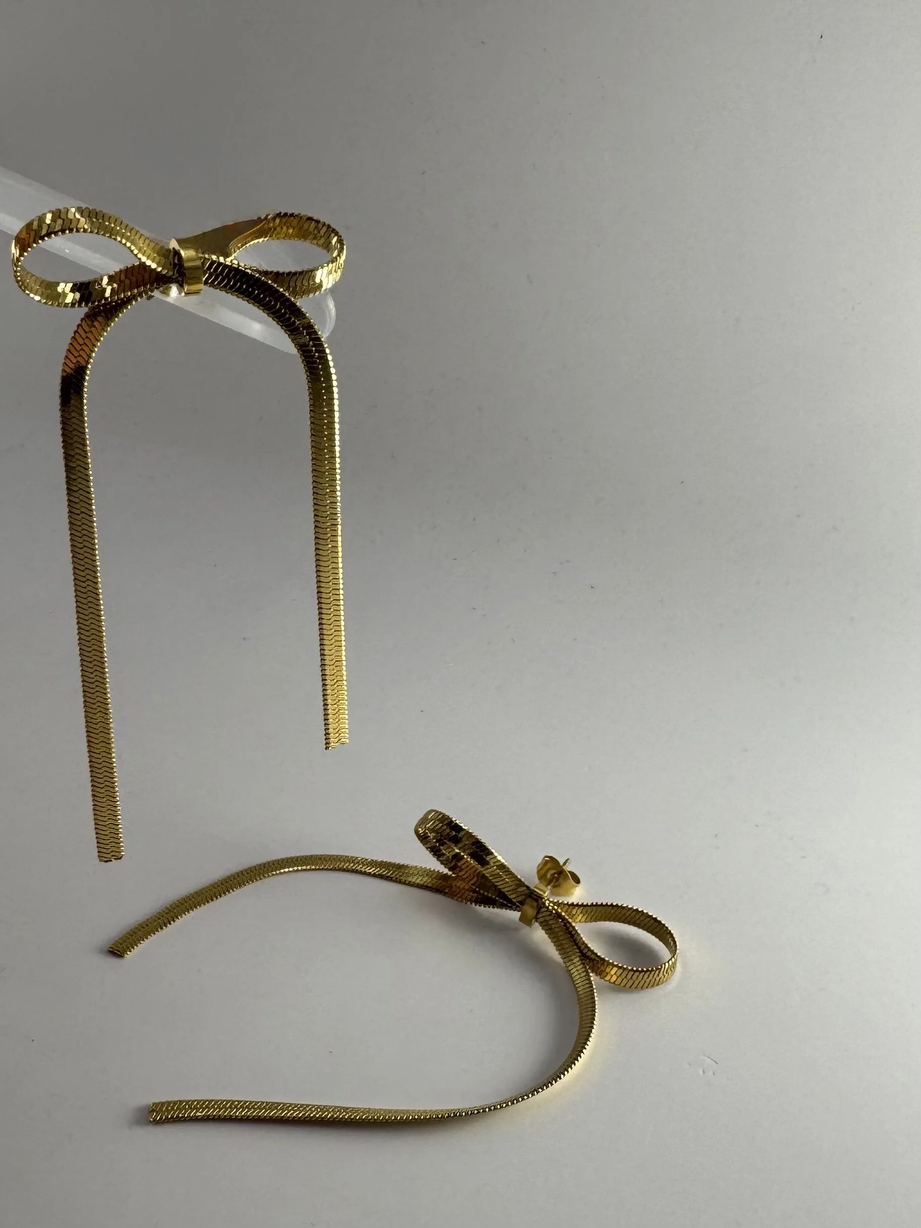 Golden Bow Earrings