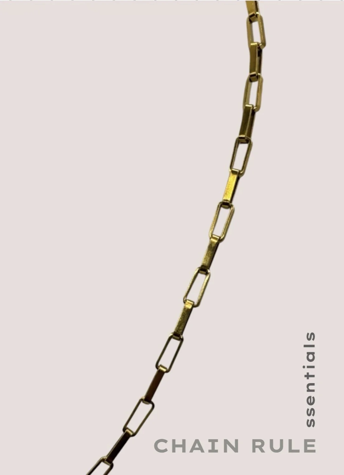 Gold Rectangle Box Chain Necklace