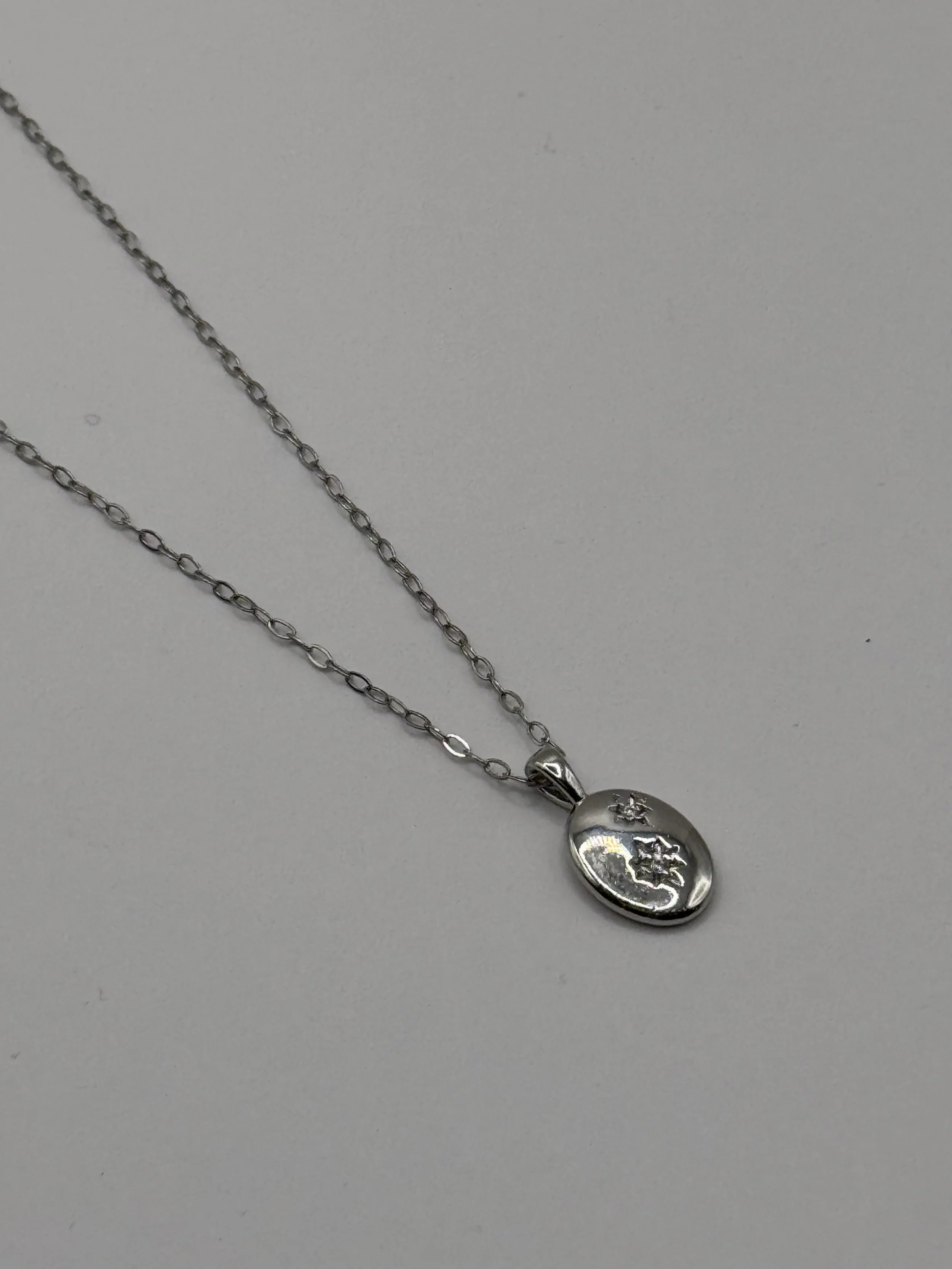 Zirconia Oval Pendant Necklace