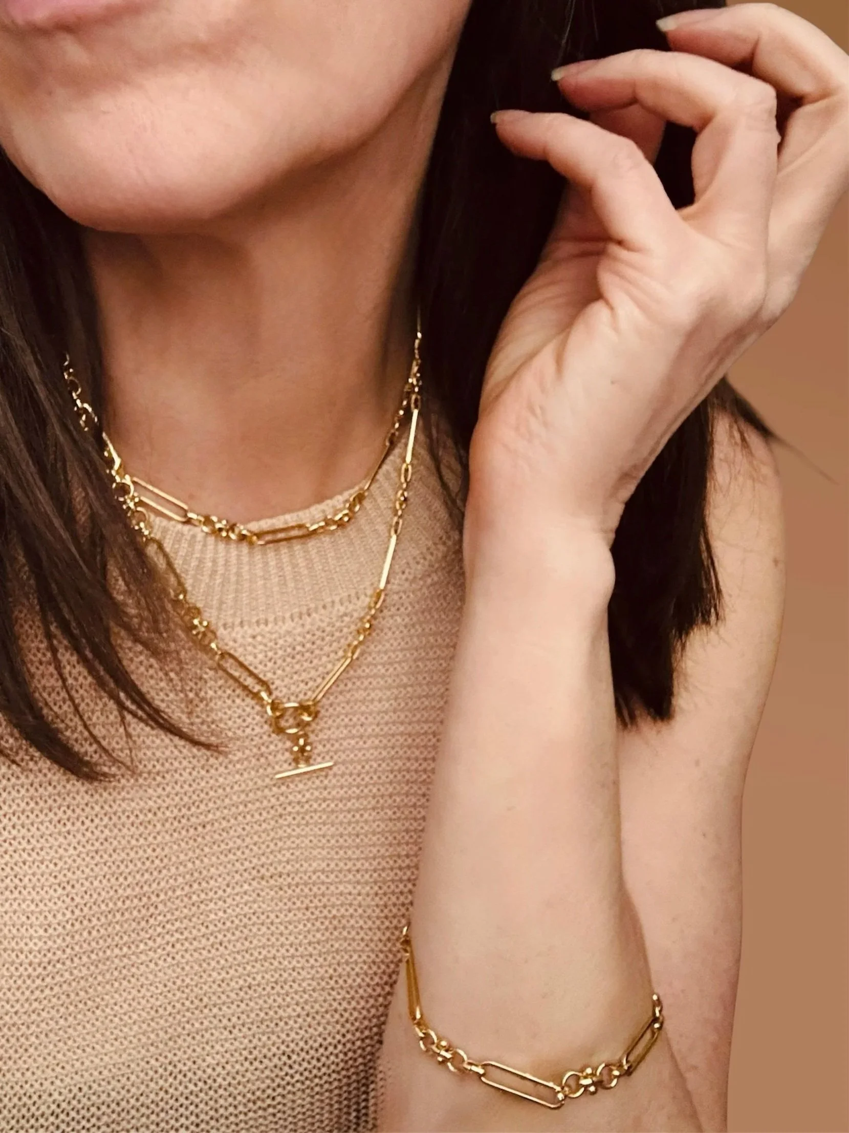 Double Layer Trombone Chain with T-Bar