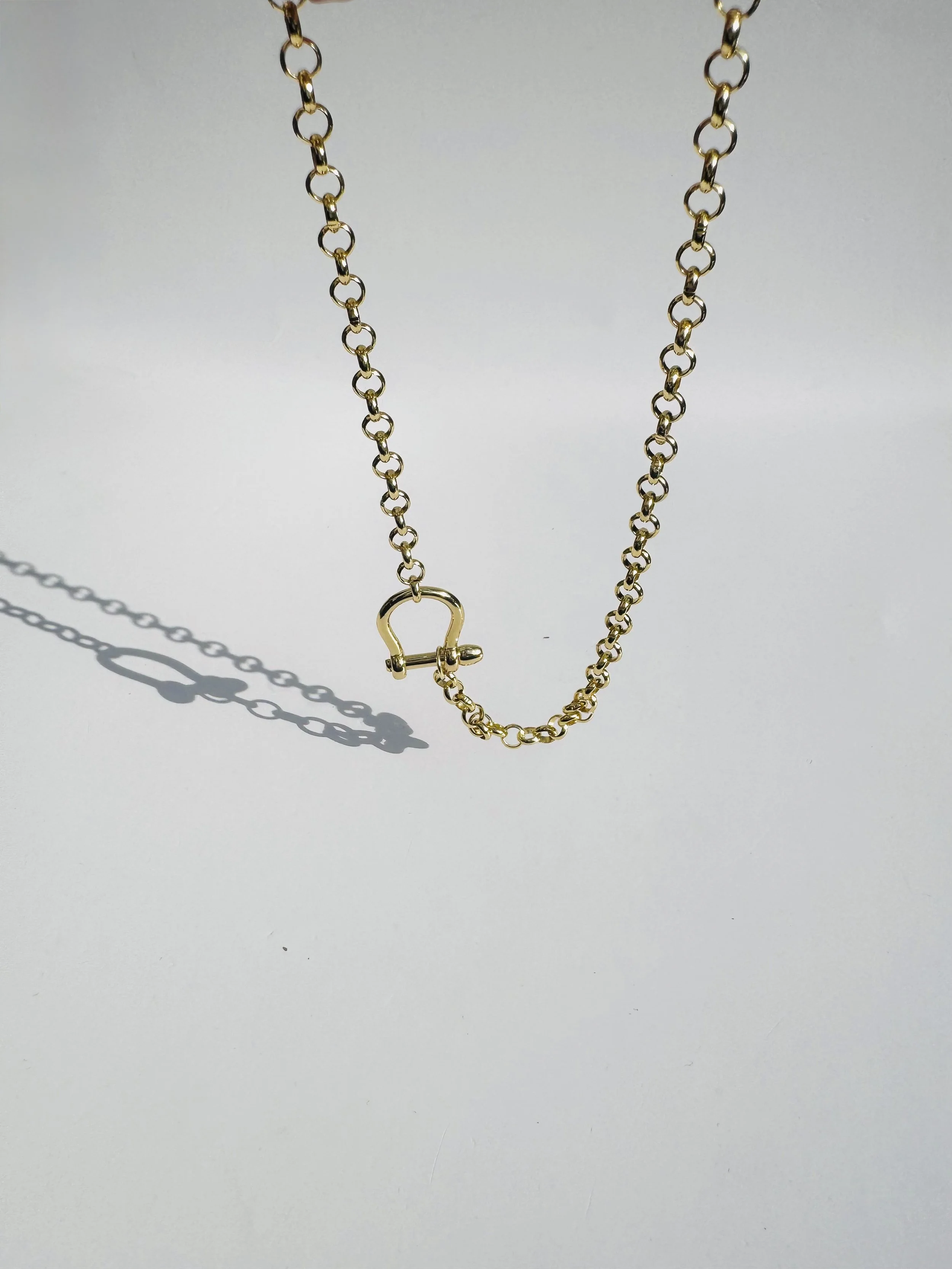 Rolo Chain with D-Ring Clasp