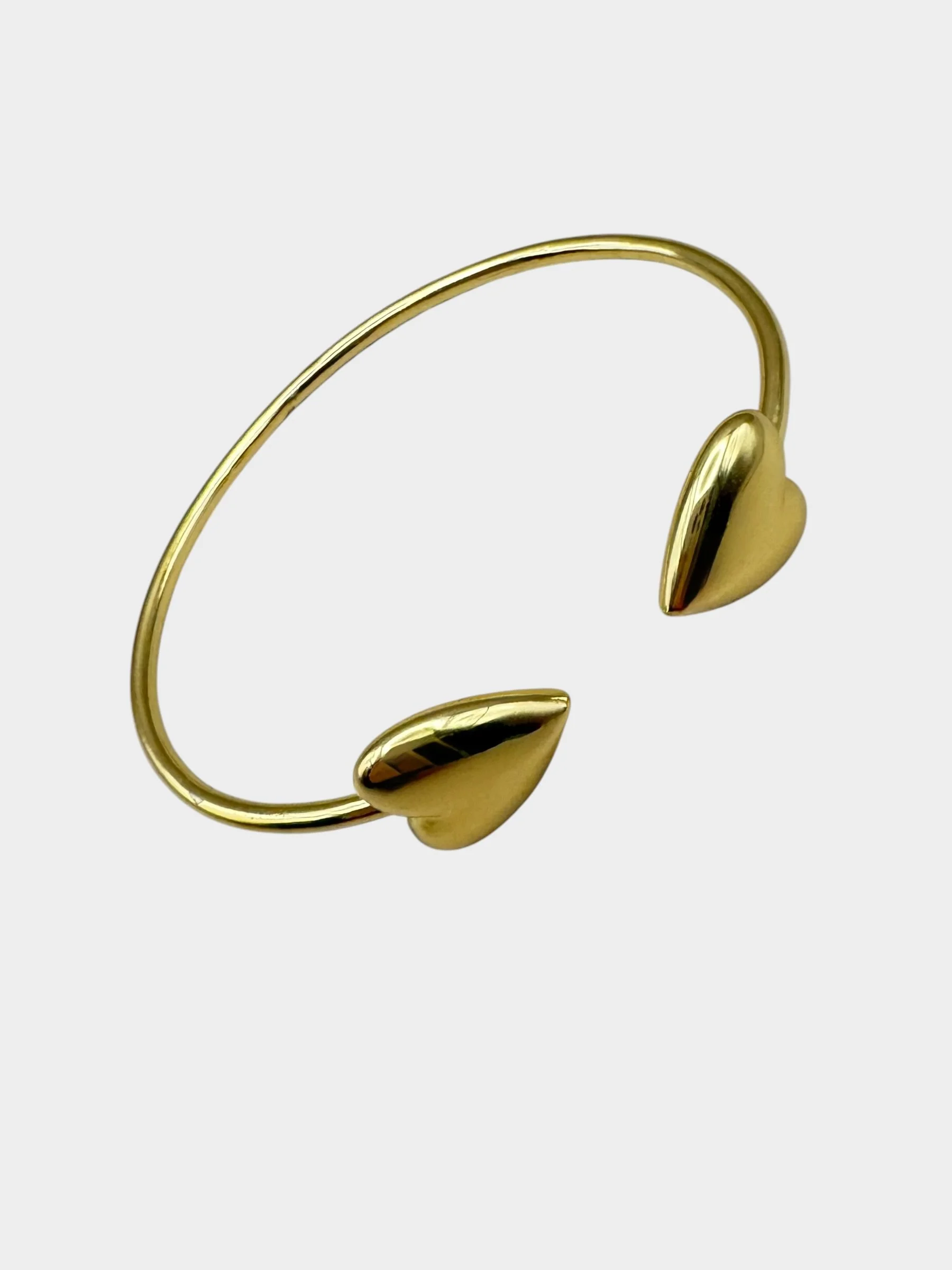 18k Gold-Plated Heart Cuff