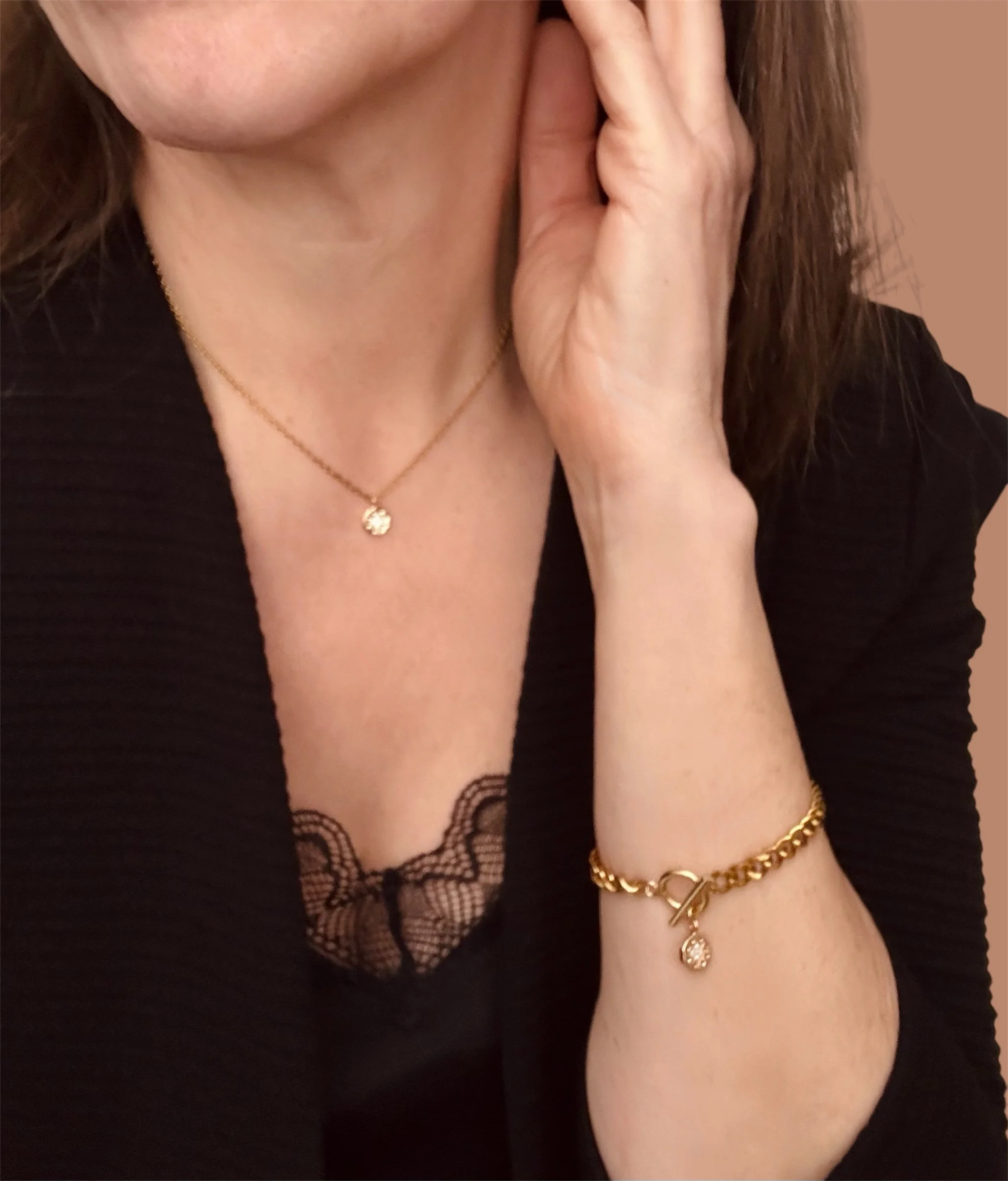 Nova Charm Necklace and Toggle Bracelet Set