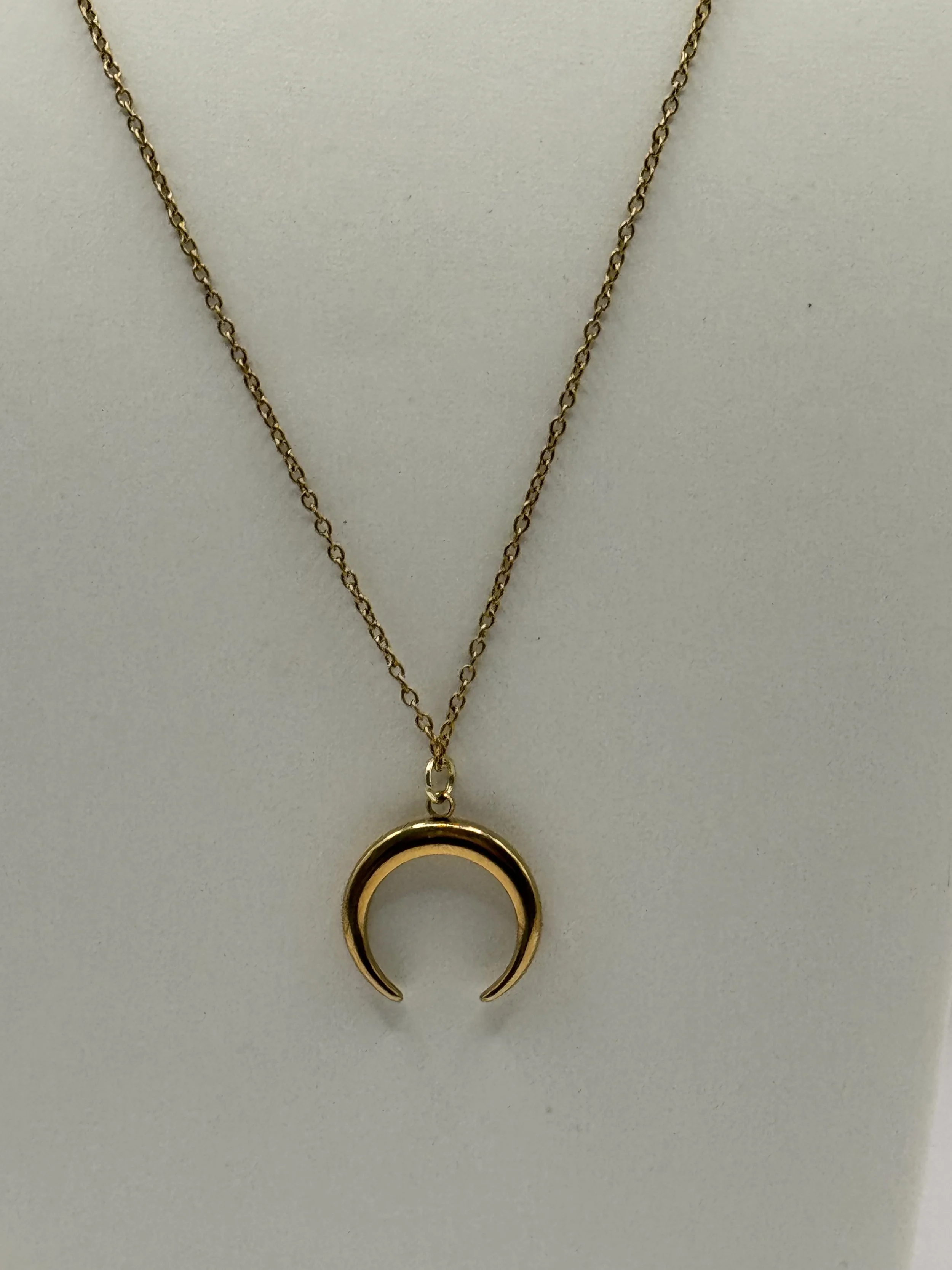 Crescent Moon Gold Necklace