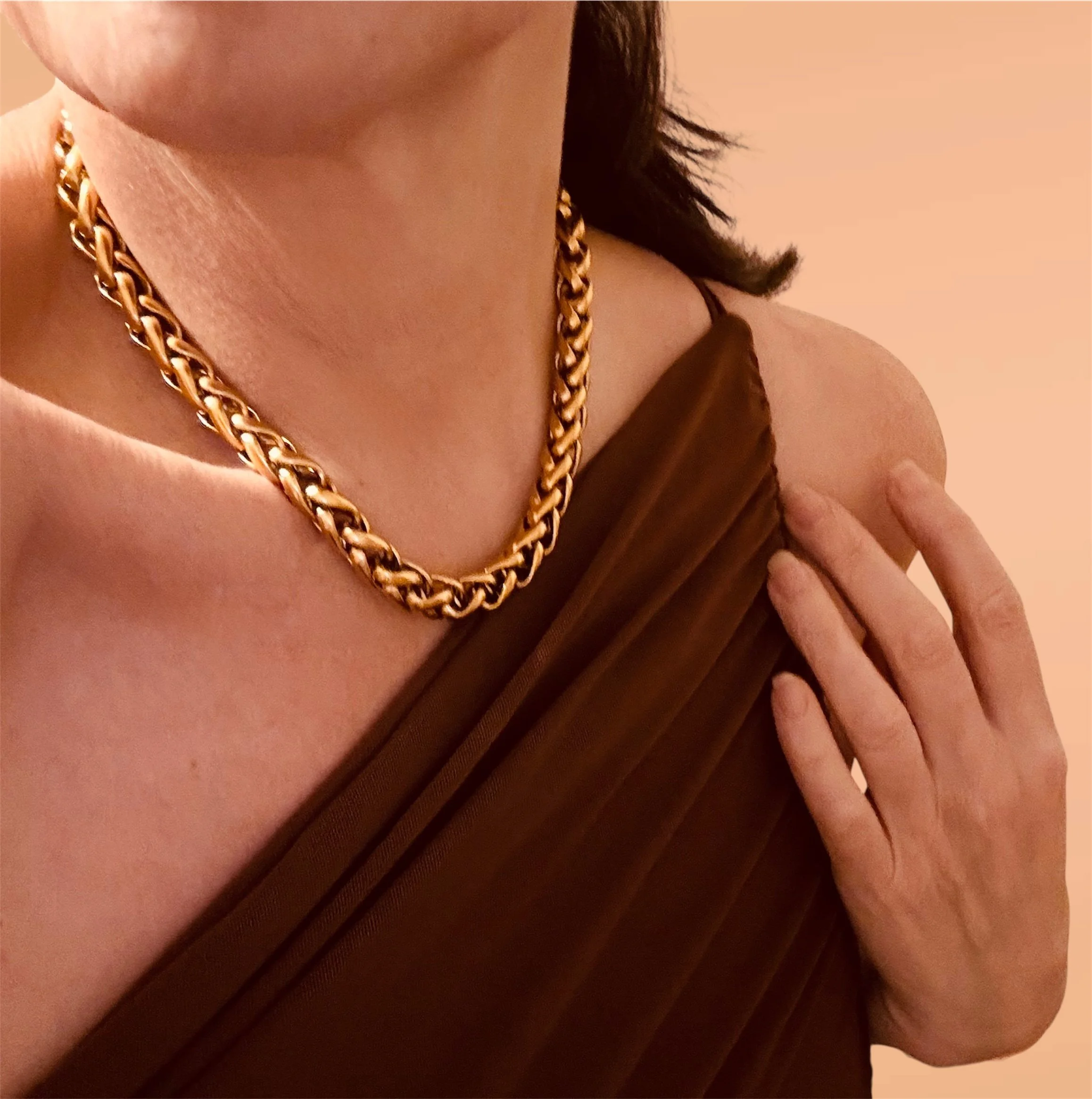 Chunky Wheat Chain Necklace