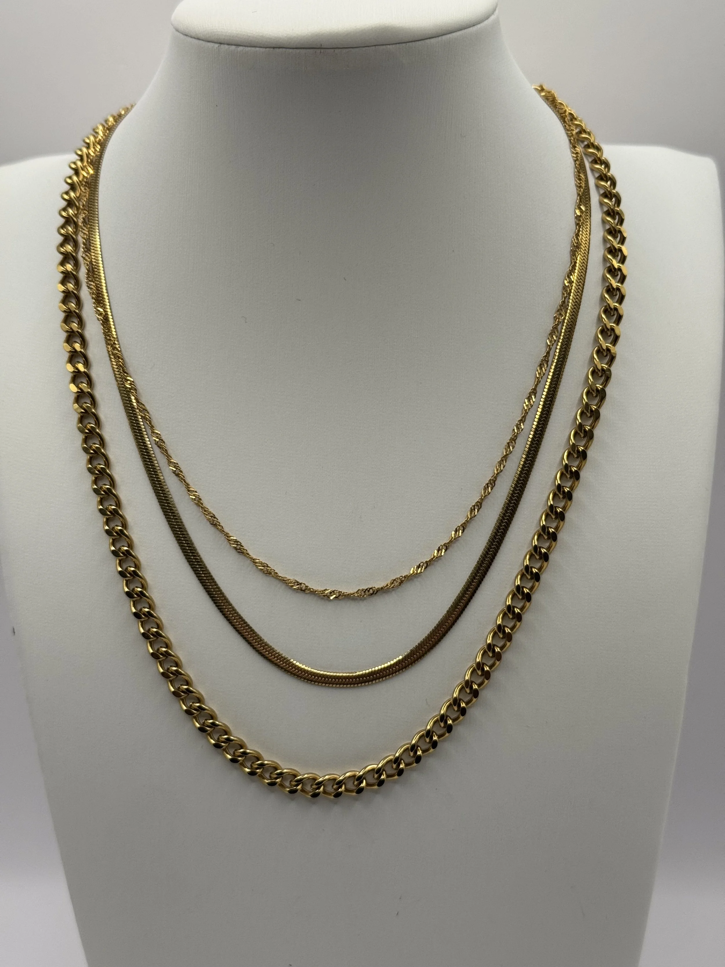 Classic Gold Chain Layering Set