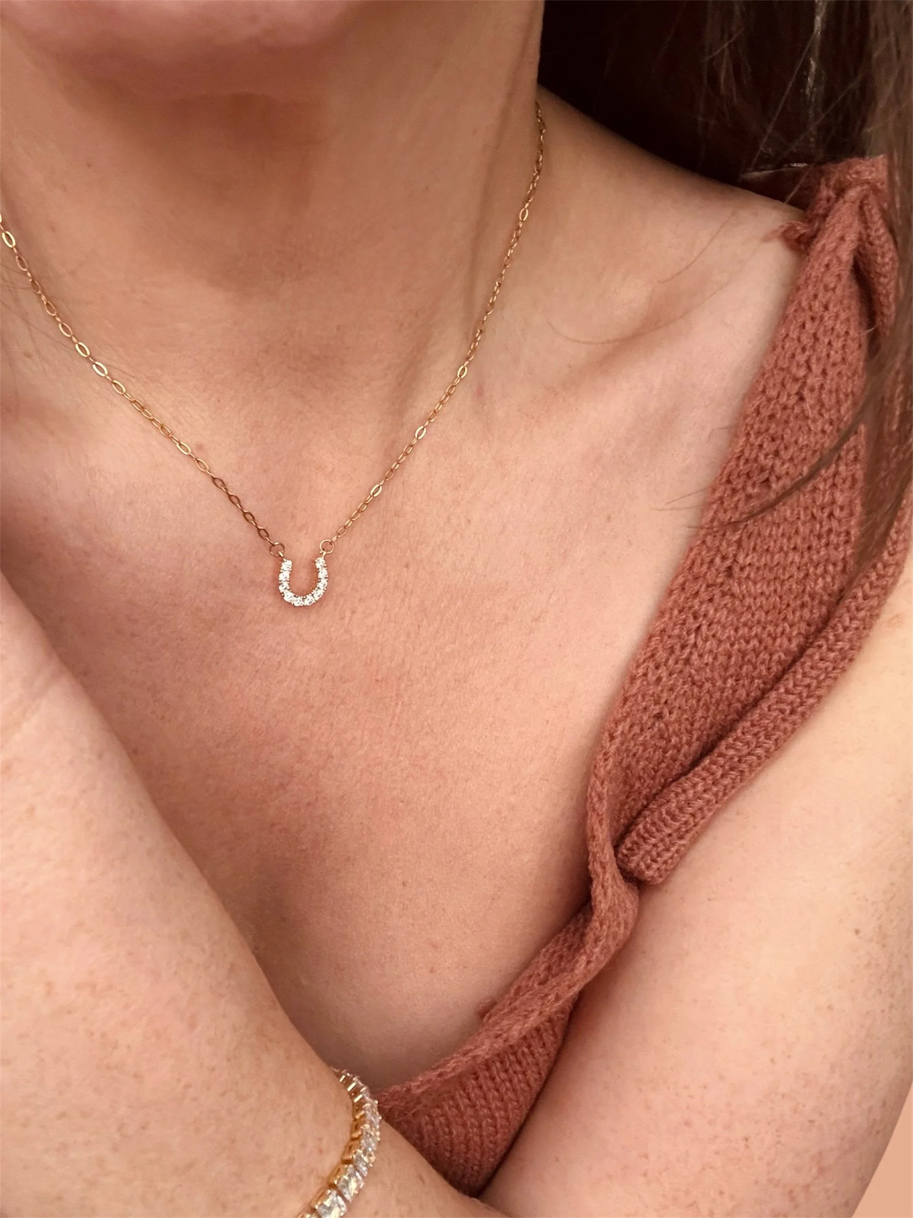 Lucky Horseshoe Pendant Necklace