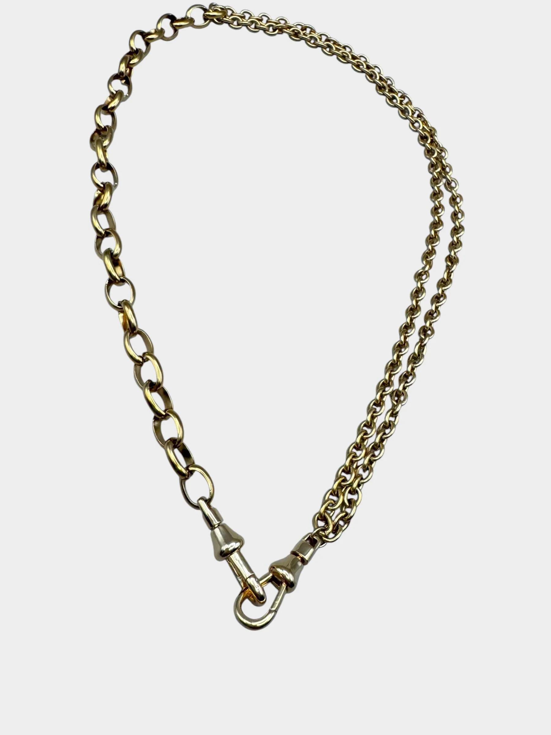 Double Rolo Necklace with Swivel Clasps