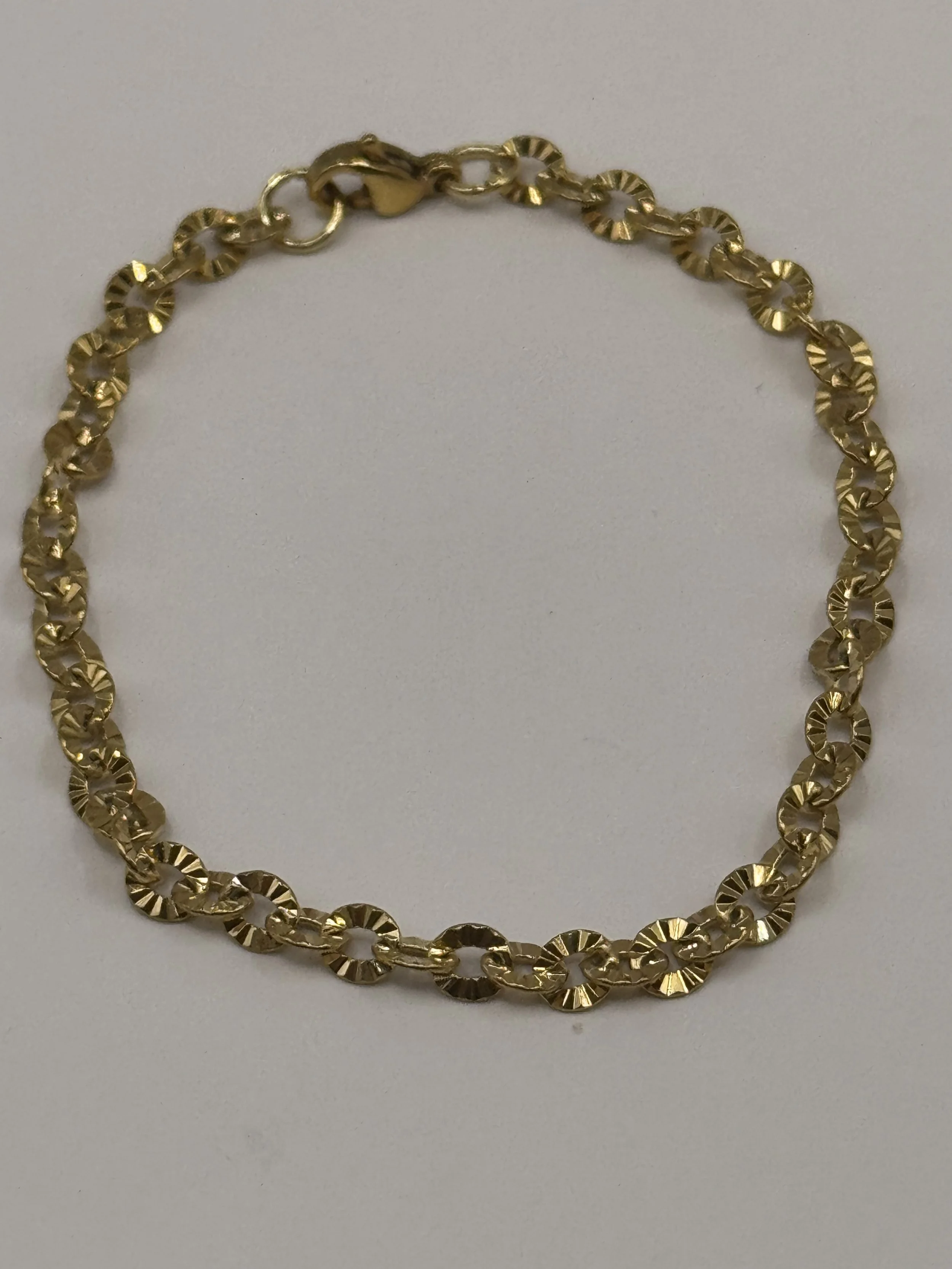 Textured Gold Chain Bracelet