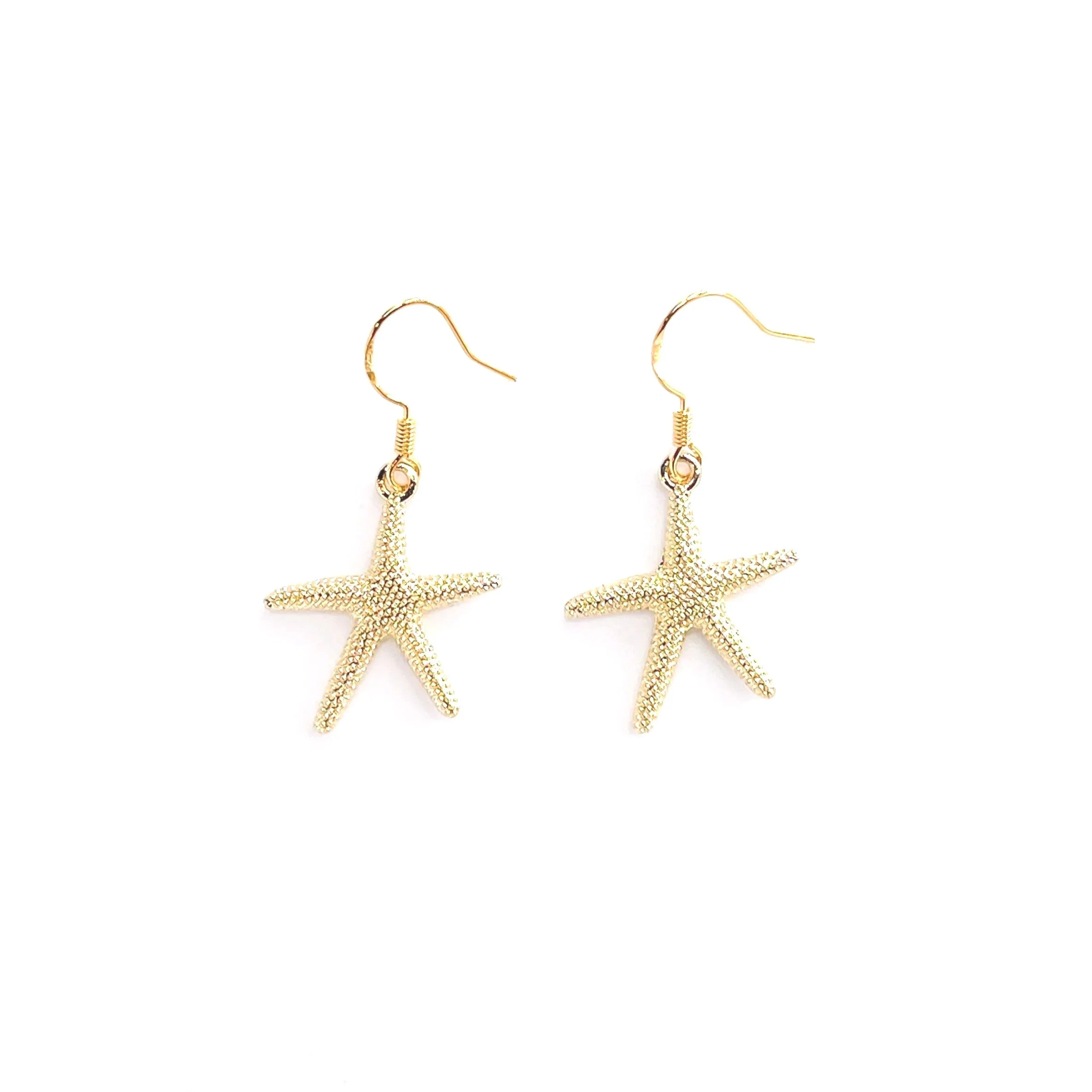 Golden Starfish Earrings - Large