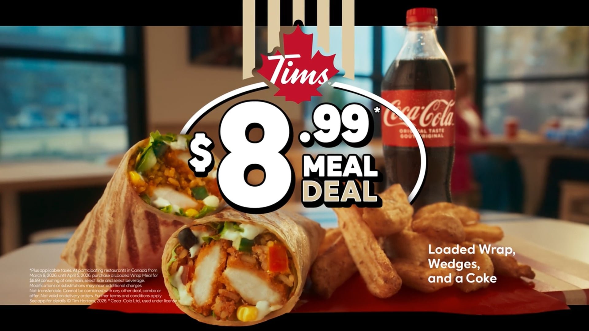 Tim Hortons $8.99 Wrap Meal Deal