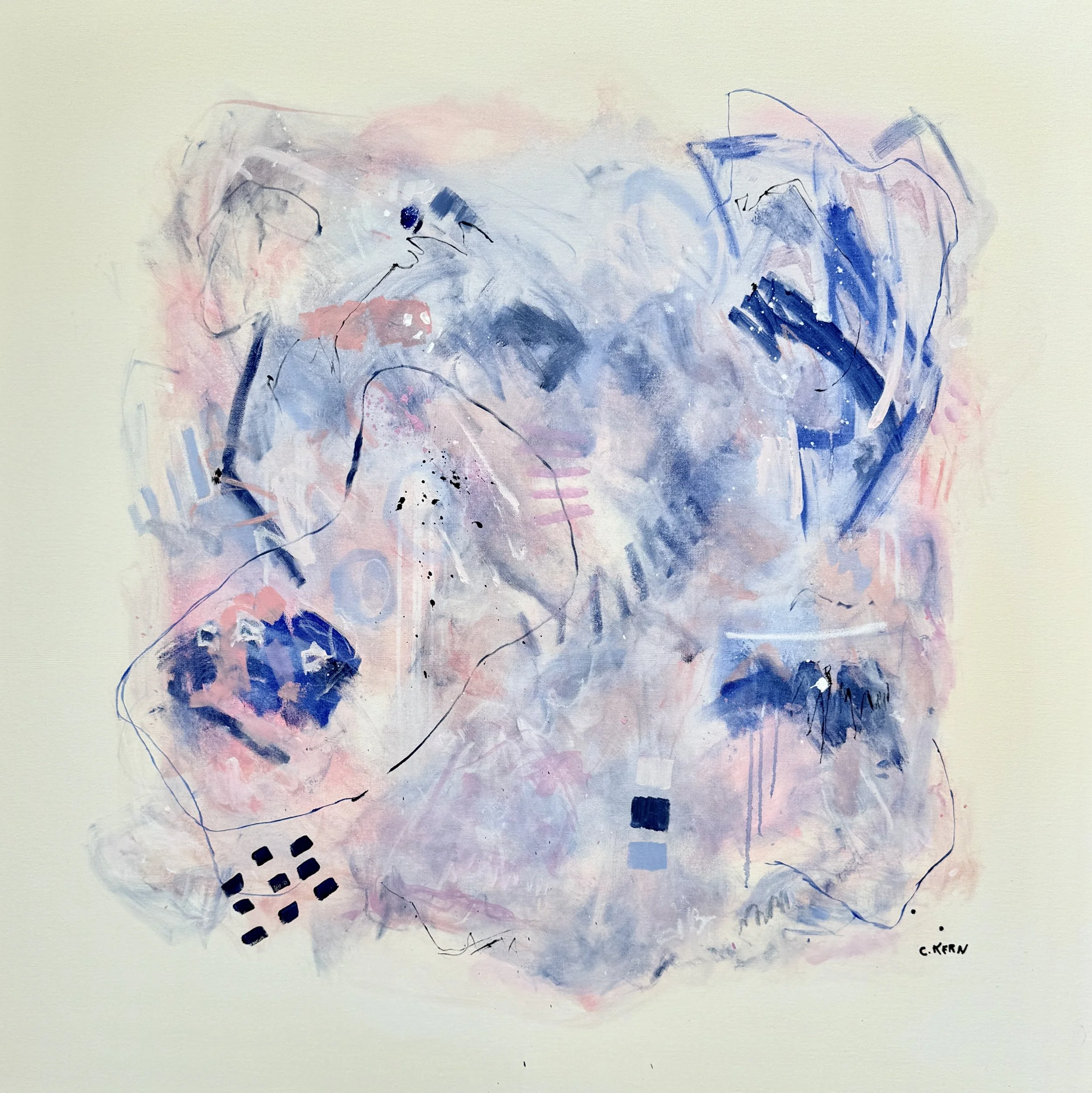 Pink & Blue Memories 48x48 SOLD