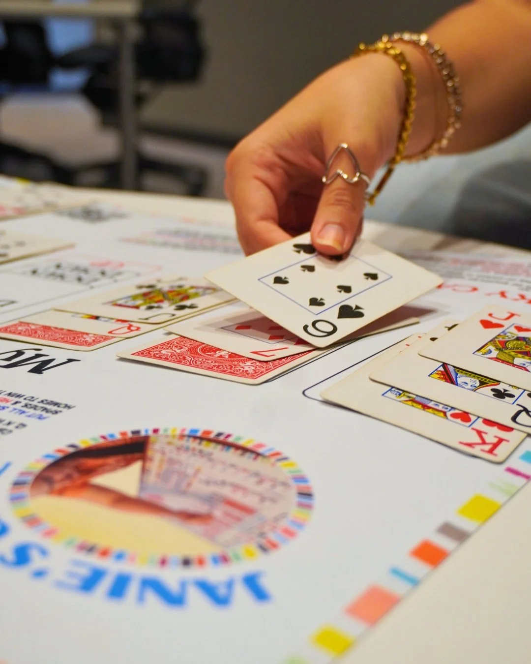 Janie's Game, accessible Solitaire board designed for individuals with Down syndrome, autism, seniors, and caregivers.