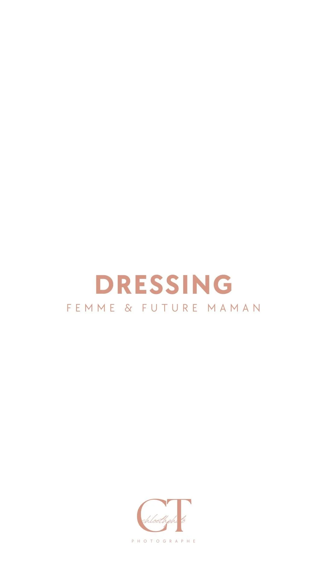 Page de couverture d'un livre ou d'un guide intitulé 'DRESSING FEMME & FUTURE MAMAN', avec un logo 'CT' en bas.