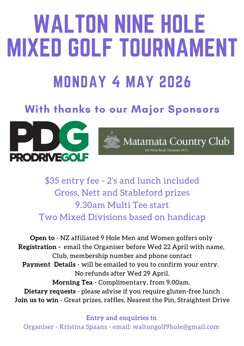 Ladies’ 9 Hole Tournament