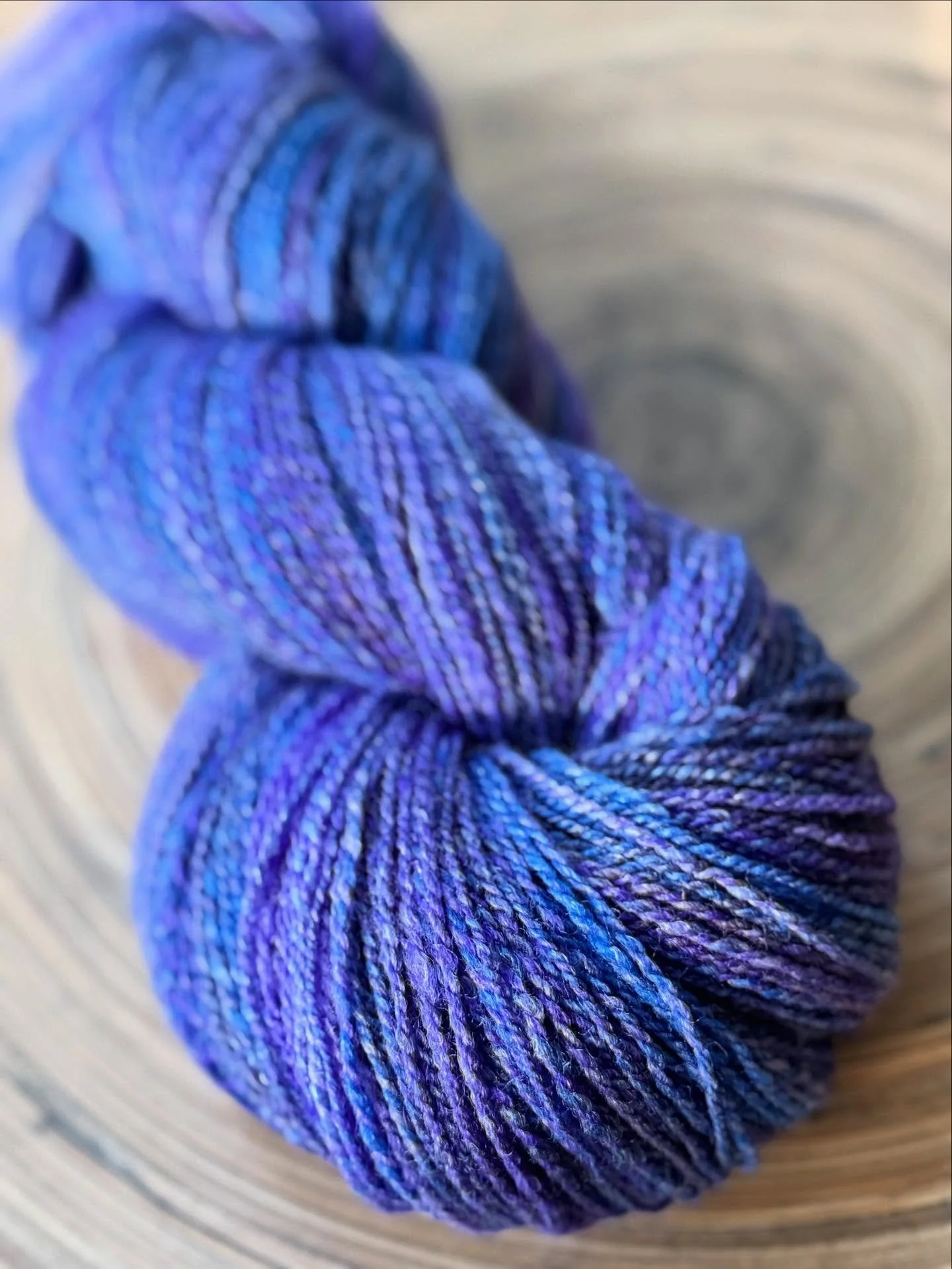 Tour de Fleece 2025: I&rsquo;m giving up on tracking days. Life is just far too busy at the moment for me to keep up with daily posting this year. I finished plying the blue and purple targhee/bamboo/silk singles. I spun it quite fine and managed to 