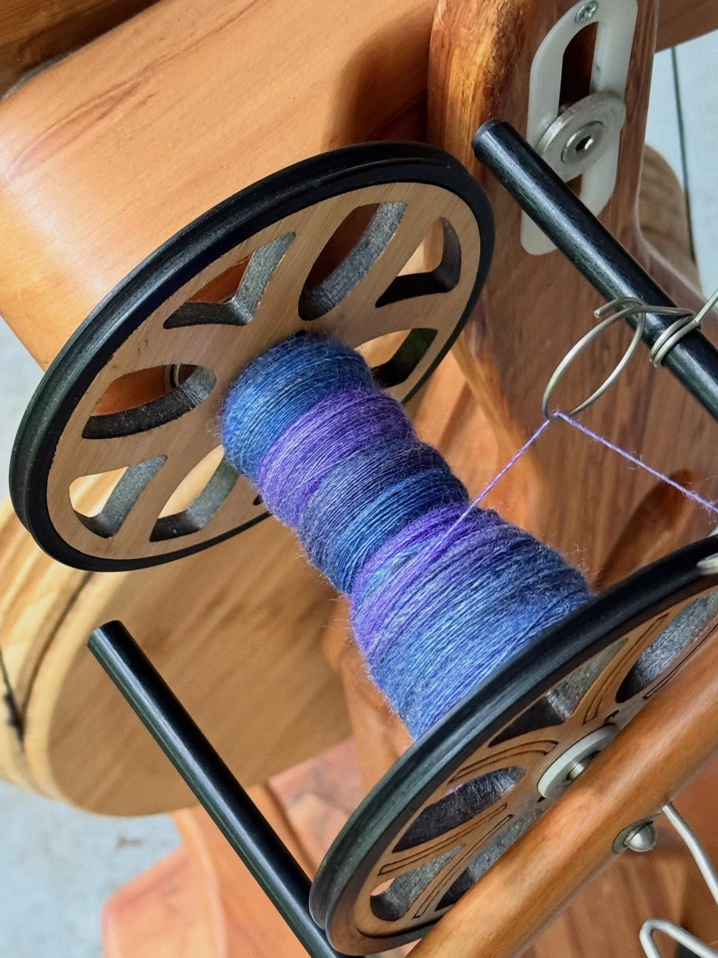 Tour de Fleece Days 1-4: I&rsquo;ve been super busy the last few days and haven&rsquo;t been able to keep up with posting. I have been spinning though. I&rsquo;ve finished one skein. It&rsquo;s drying now, so pics are forthcoming. Currently on the wh