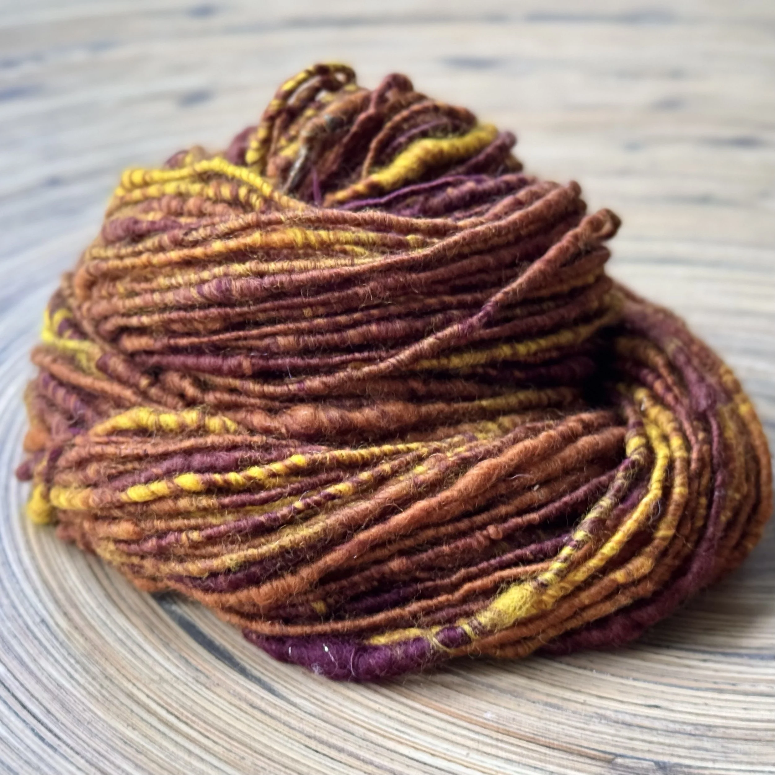 ‘Burnt Sienna’ Handspun Art Yarn