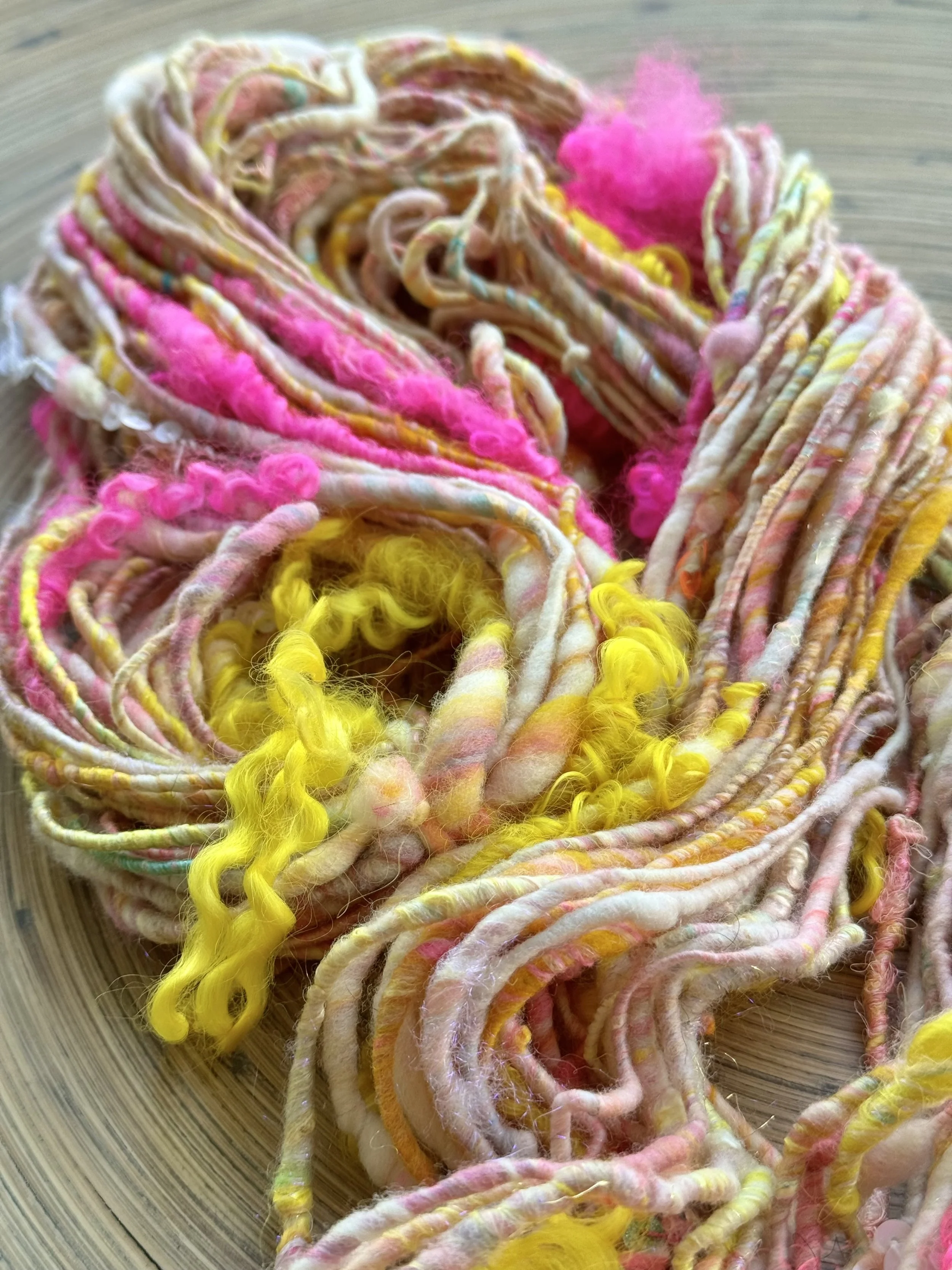 ‘Kinky Kitten’ Handspun Art Yarn