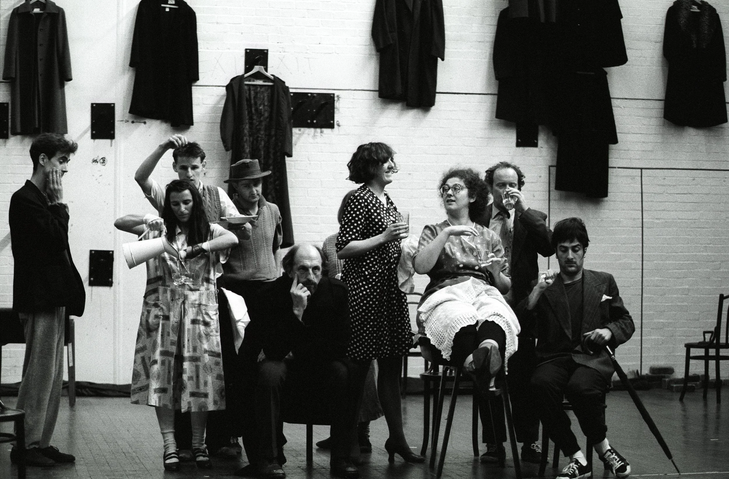 THEATRE DE COMPLICITÉ IN REHEARSAL FOR STREET OF CROCODILES NATIONAL THEATRE, LONDON
