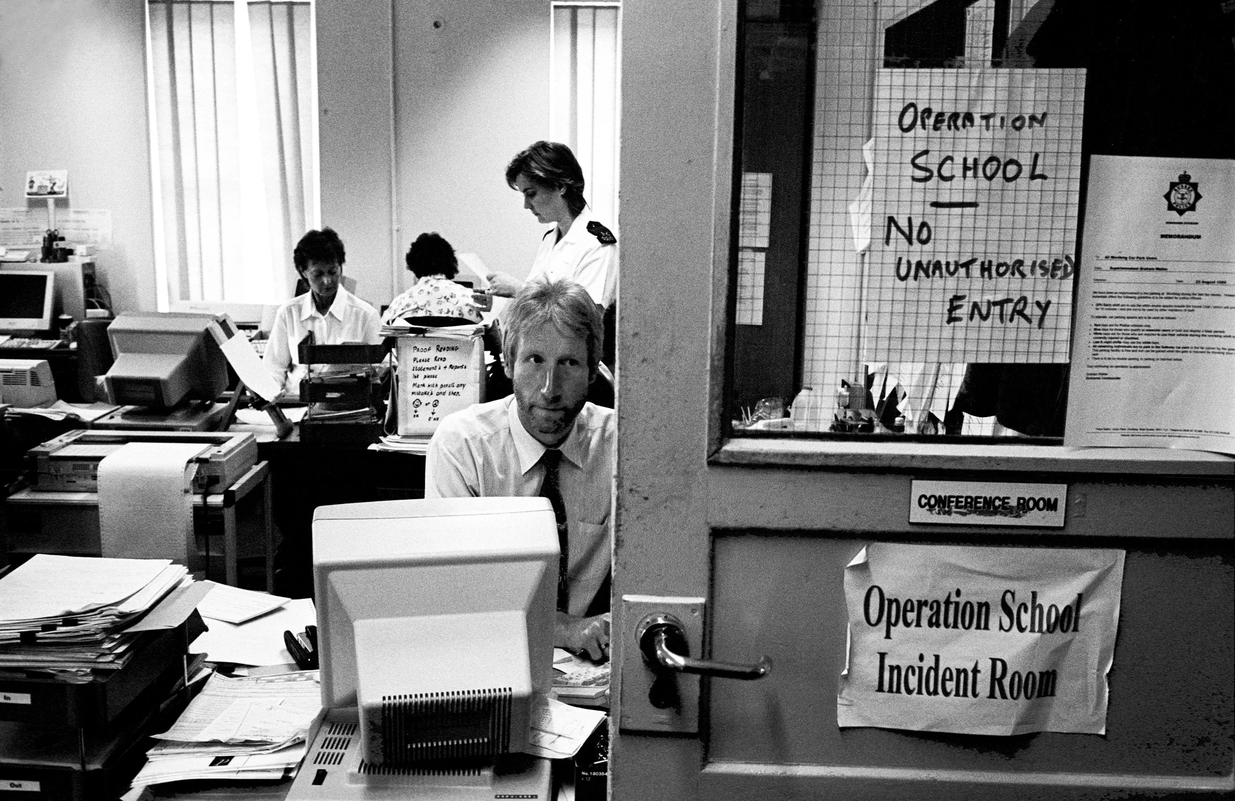 OPERATION SCHOOL INCIDENT ROOM TWO HUNDRED OFFICERS HAD GRAPPLED WITH THE BAFFLING FACTS