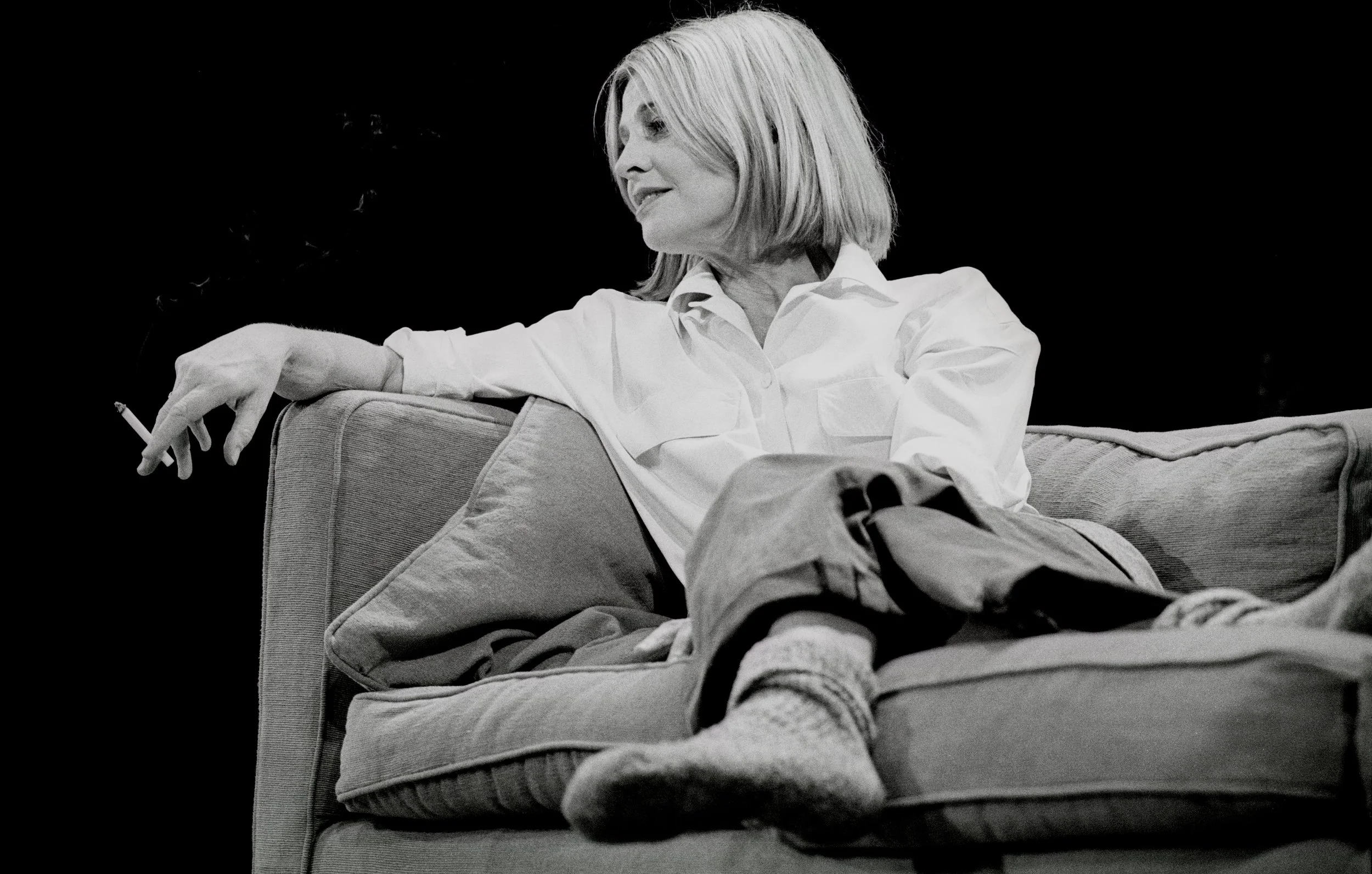   JULIE CHRISTIE   ON THE SET OF  OLD TIMES  WYNDHAM'S, LONDON 