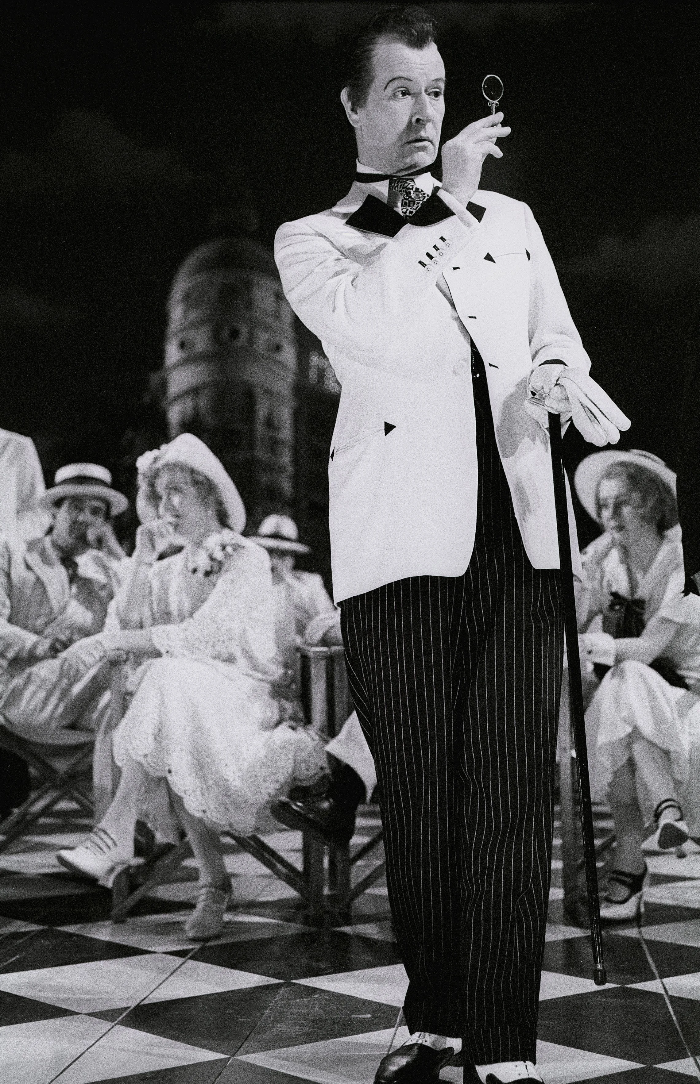   ALAN HOWARD   ON THE SET OF  LA GRAND MAGGIA  NATIONAL THEATRE, LONDON 