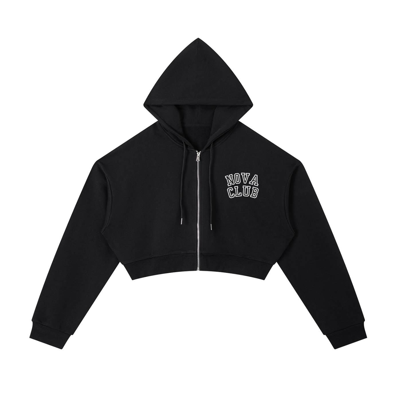 Always Cycling Cropped Zip-Up Hoodie