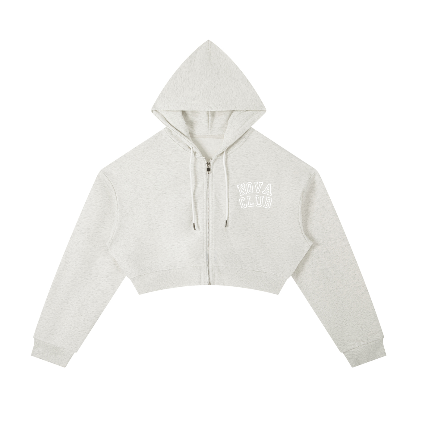 Always Cycling Cropped Zip-Up Hoodie