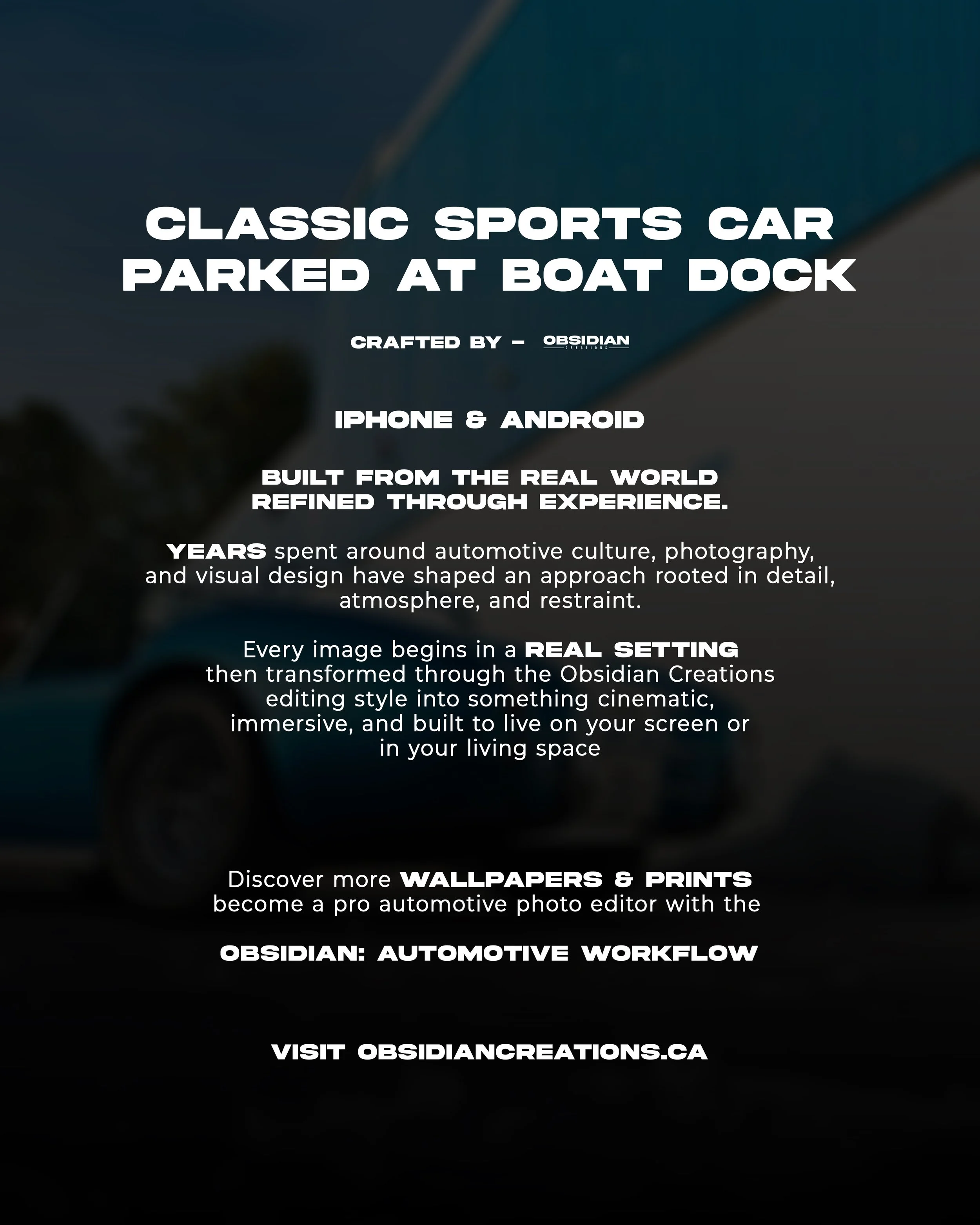 #3) Classic Sports Car Parked At Boat Dock.jpg