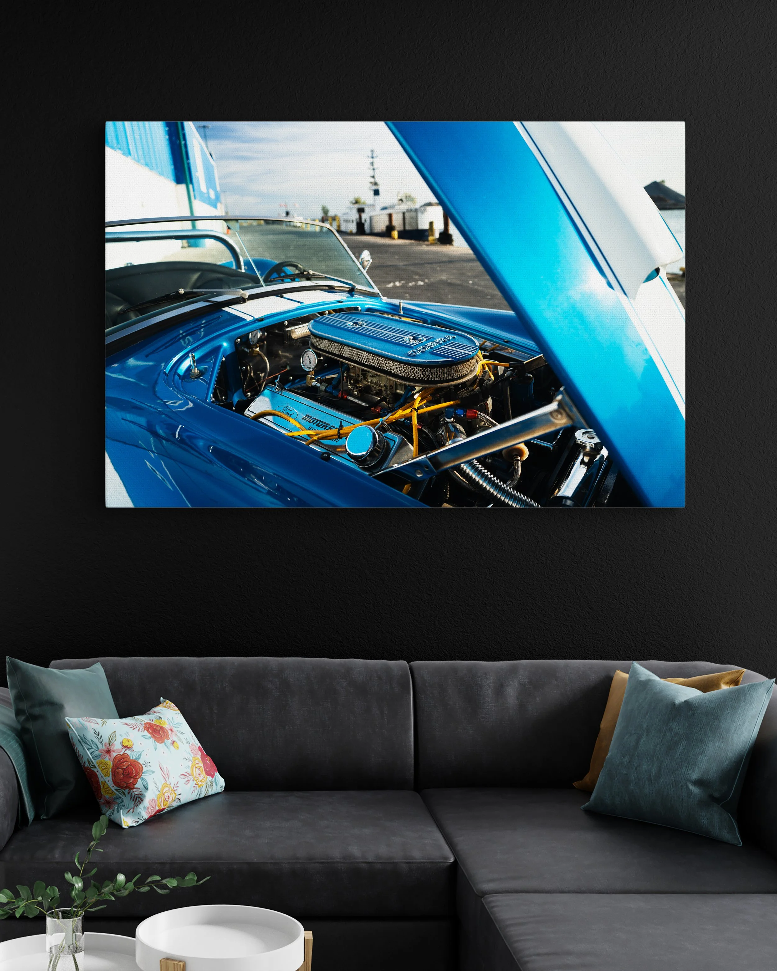 #2 Classic Sports Car Engine Bay Boat Dock Landscape.jpg