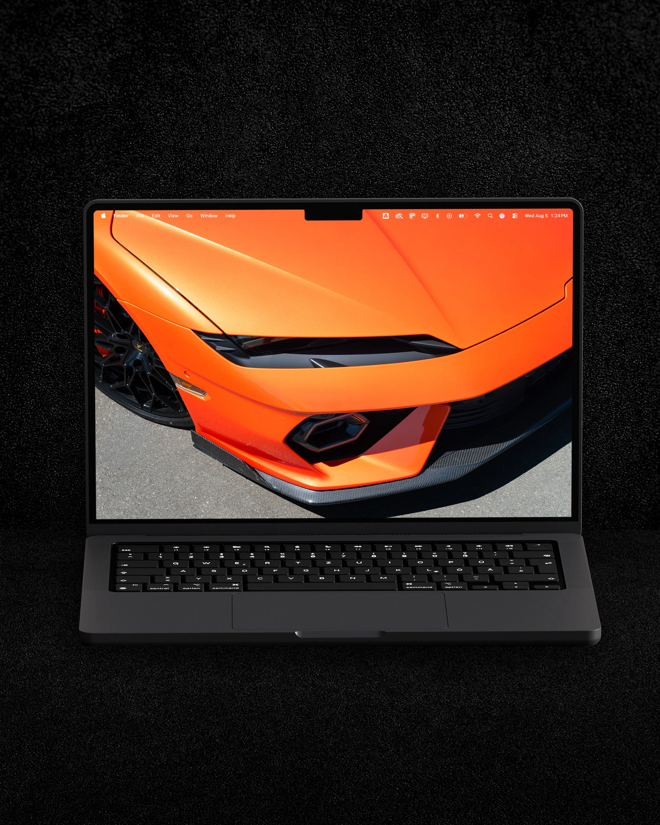 Vibrant Metallic Summer Supercar Close Detail Wallpaper & Print