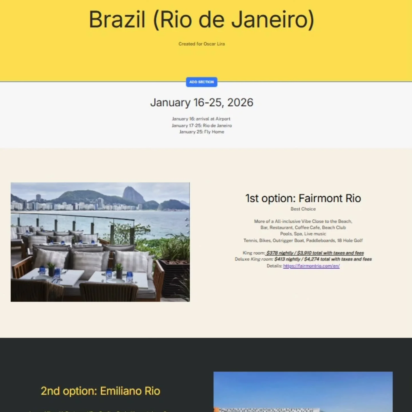 Don't know where to go? No problem - We'll help you decide.

We're crafting another unforgettable Journey this week, and our friend @olira38 couldn't decide between Brazil 🇧🇷, Mexico 🇲🇽 or Colombia 🇨🇴.

With The Aurelian Custom, you can compare