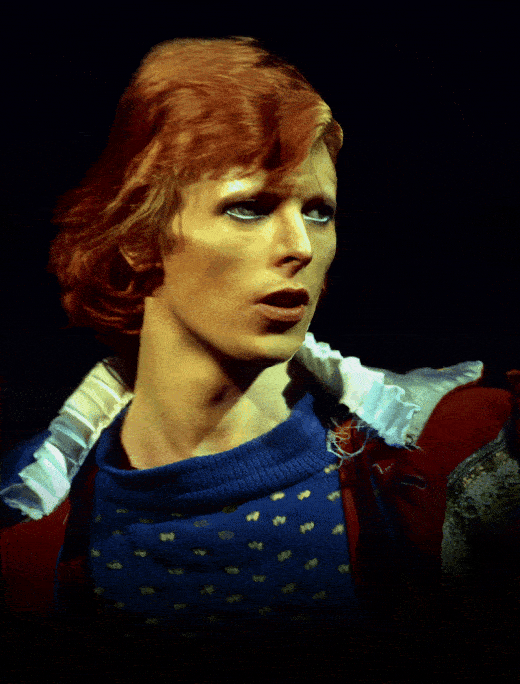 David Bowie Cracked Actor lenticular 3D by John Rowlands and Alex Mayhew. Toronto, 1974. Diamond Dogs tour reinterpretation, limited holographic edition.