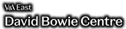 V & East David Bowie Centre sign on black background
