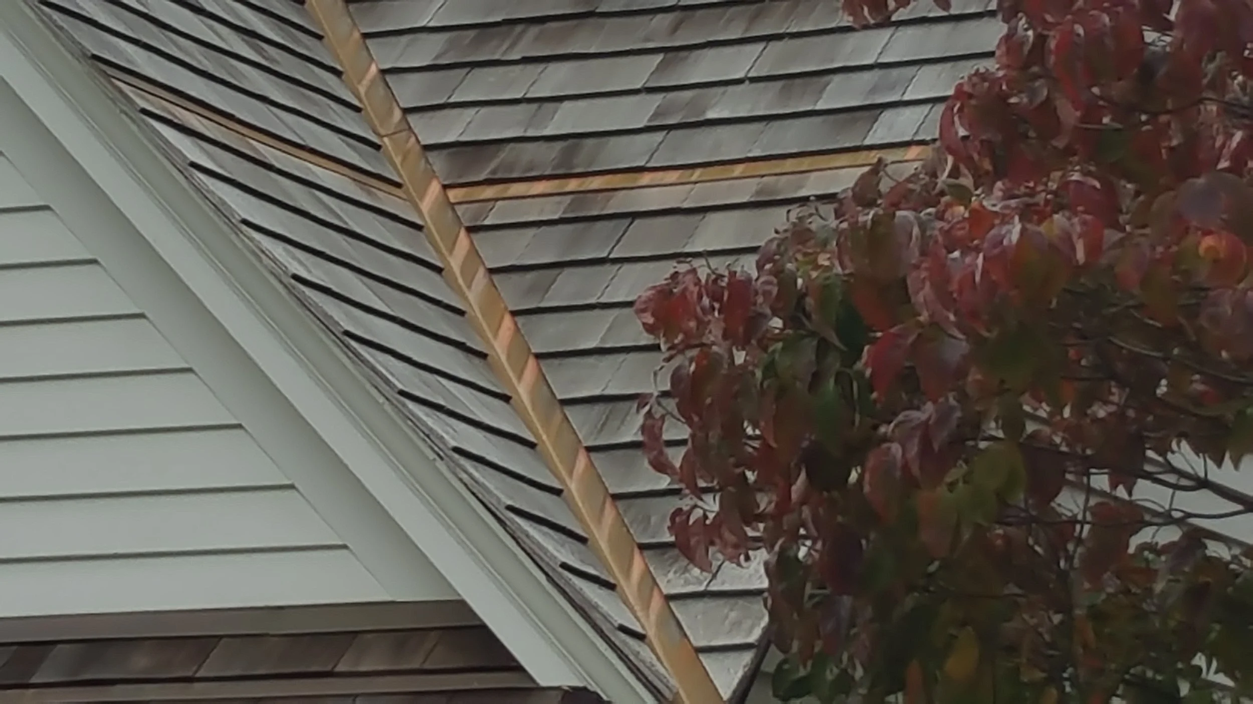 Metal valley on a wood roof by Custom Copper Co., in Newport, Rhode Island.