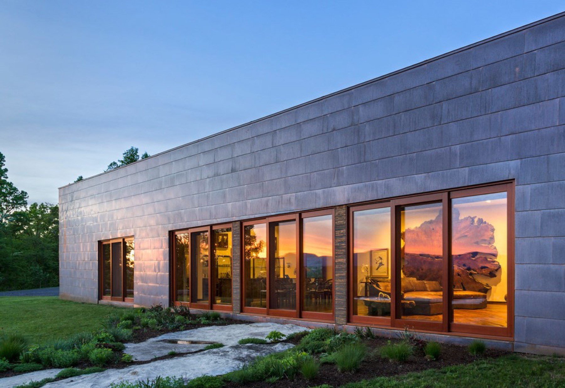 soldered flat seam wall cladding by custom copper co. in newport, rhode island