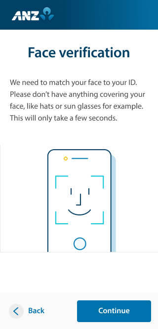 Face verification, biometric scan