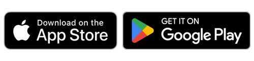 App Store and Google Play badges for downloading apps