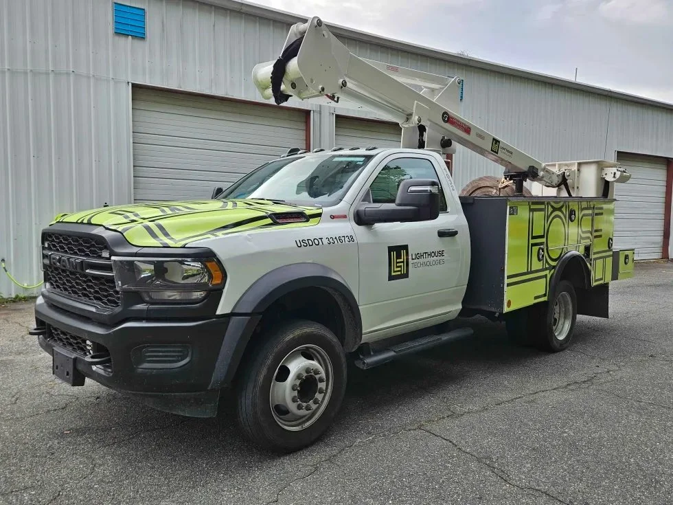 Shining bright on the job site! 💡🚚 gave this Lighthouse Technologies bucket truck a bold new look that works as hard as it does!

Schedule with us! 📞 Dial 757-967-0615 📩 Or reach out at Contact@tgdwraps.com

Scale up with style: ✔️ Commercial Wra
