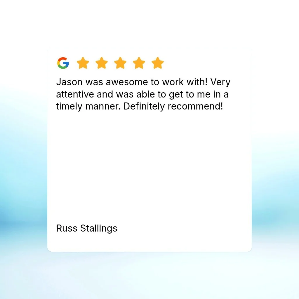 Jason was awesome to work with! Very attentive and was able to get to me in a timely manner. Definitely recommend!