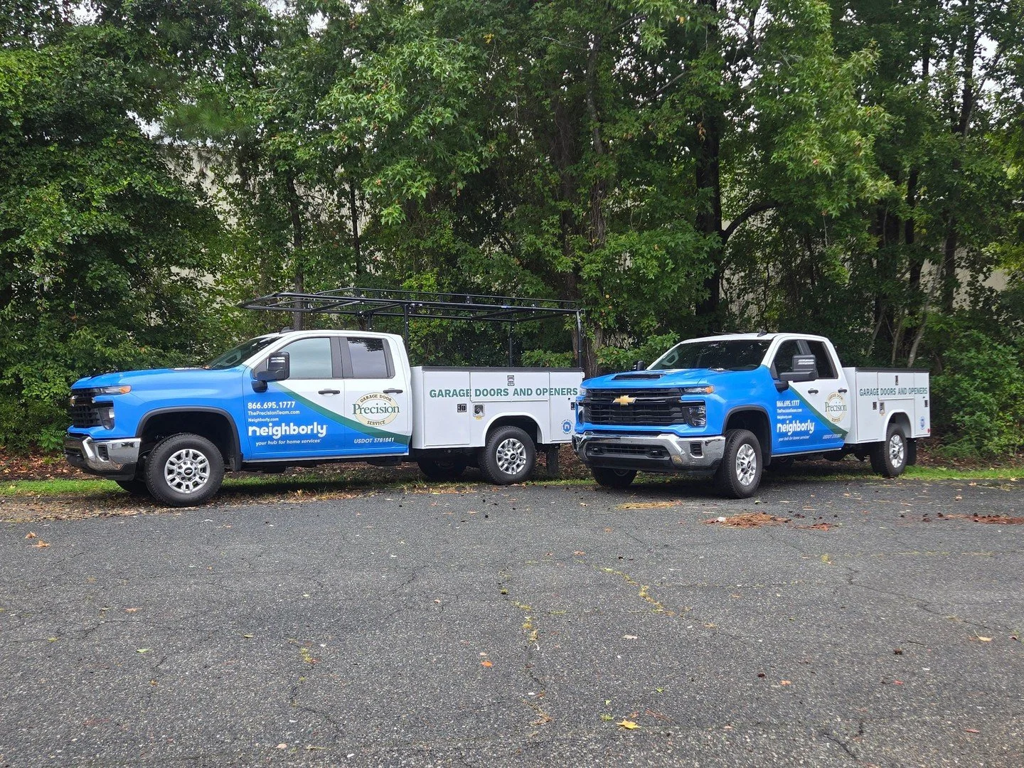🚛 Two Trucks. One Brand. Built to Get Noticed! 💪

Another pair of work trucks looking sharp and ready to represent their business!

These two service trucks feature matching blue and white graphics, creating a clean, professional look that keeps th