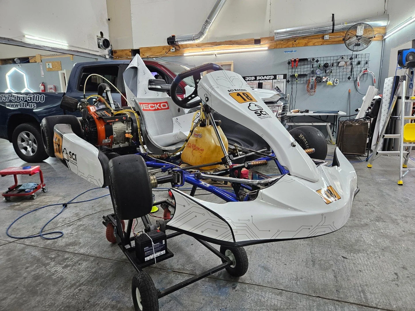 🏁 Small Kart. Big Personality! 🔥

Who says custom wraps are just for full-size vehicles?

We gave this go-kart a fresh new look with a custom white circuit-inspired vinyl wrap, bringing a clean, race-ready style to the track! 🏎️💨

From the smalle