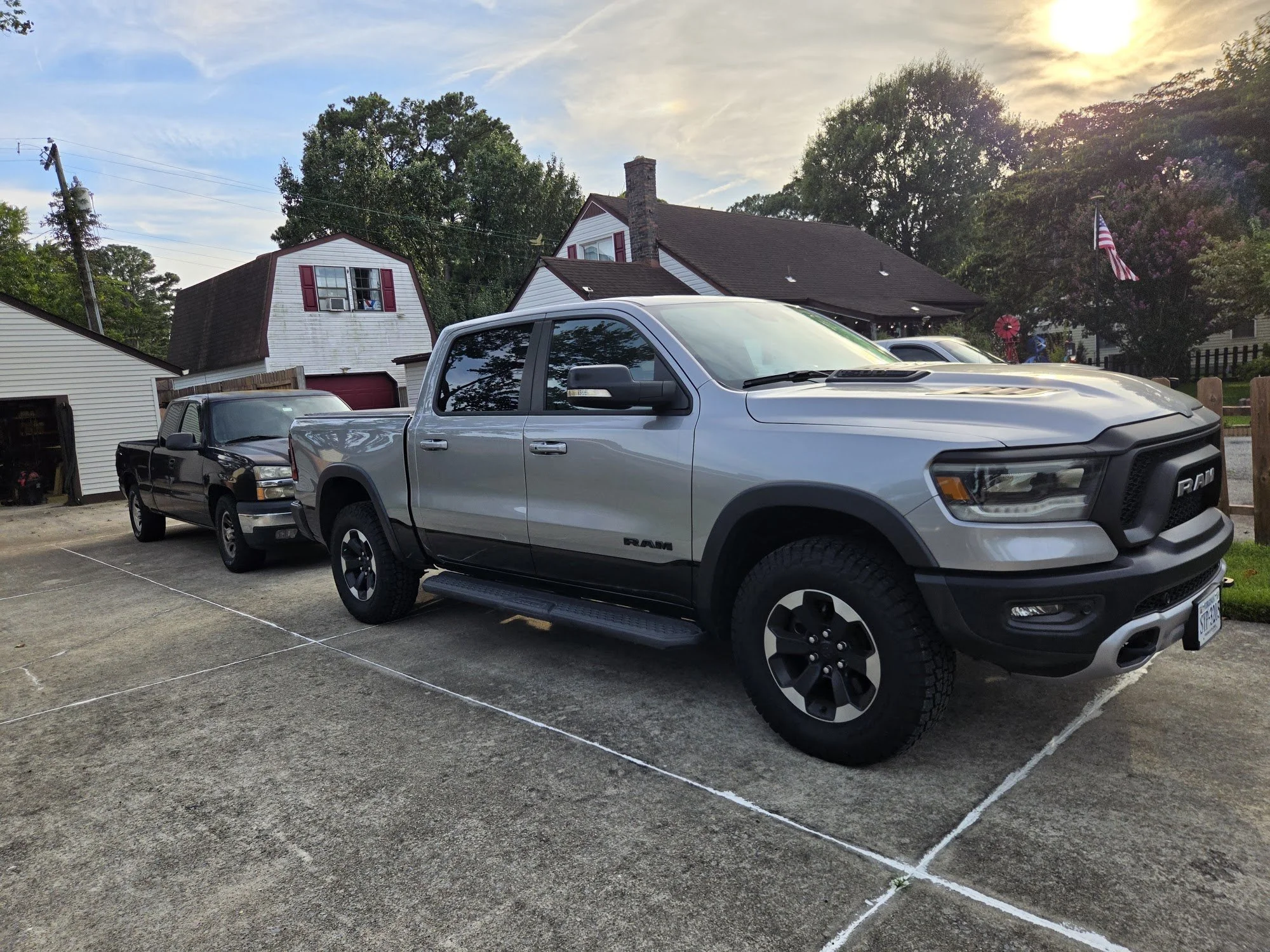 Silver Ram 1500 Rebel pickup truck with a TGD wraps wrap that looks like paint, Chesapeake VA