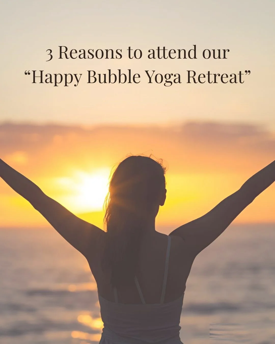 Life moves fast &mdash; but your peace deserves time!

Our Happy Bubble Yoga Retreat is a chance to pause, breathe, and return to yourself.

🌿 Take time for you
🌞 Remember what matters most
💗 Reset your mind and body

✨ Join us where stillnes