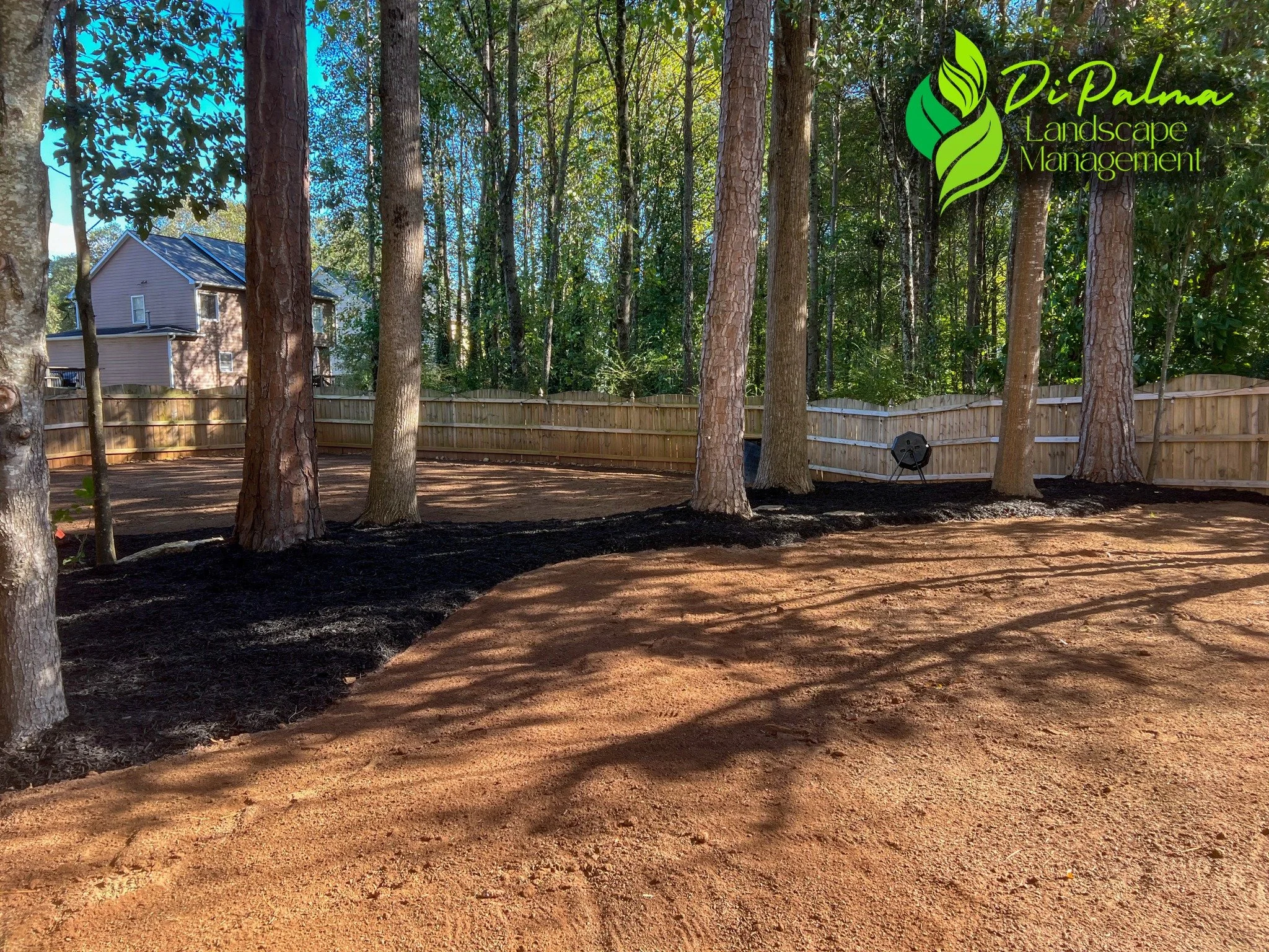 💫This yard had too much shade for Bermuda or Zoysia to thrive, leaving it patchy and full of weeds. 🌳

We heavily loosened the soil, mixed in over 15 yards of compost, regraded the backyard, and seeded with a premium fescue blend that is specifical