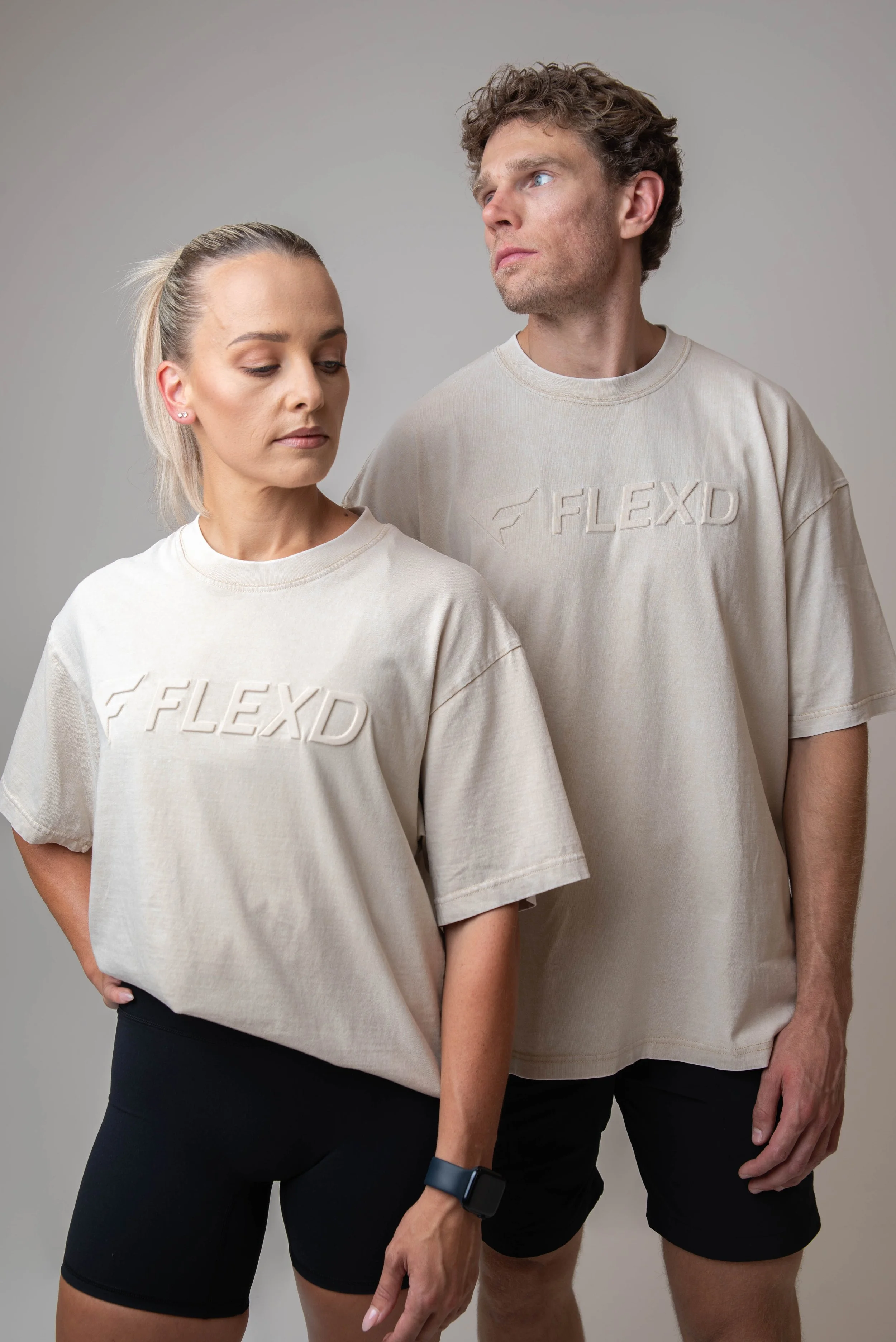 The Acid-wash Oversized Tee - Sandstone