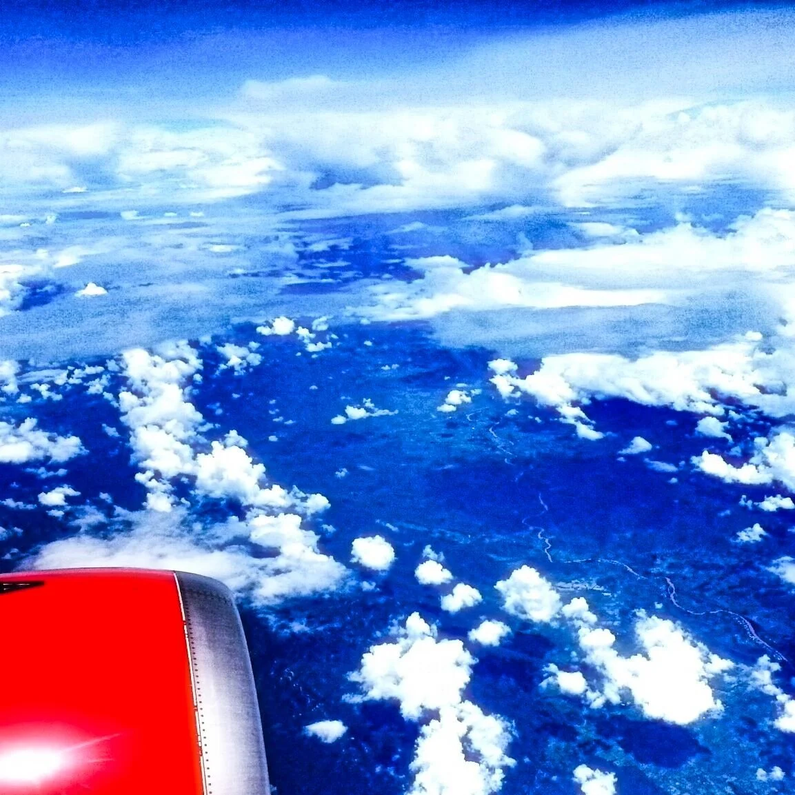 The journey is often a vibrant part of the adventure - A stunning perspective on the world from a cruising altitude