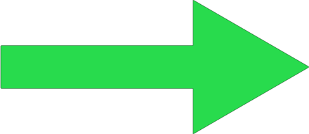 Bright green rightward-pointing arrow on a black background
